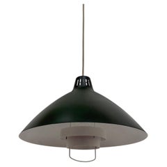 Mid Century design Swedish green hanging lamp , 1960’s
