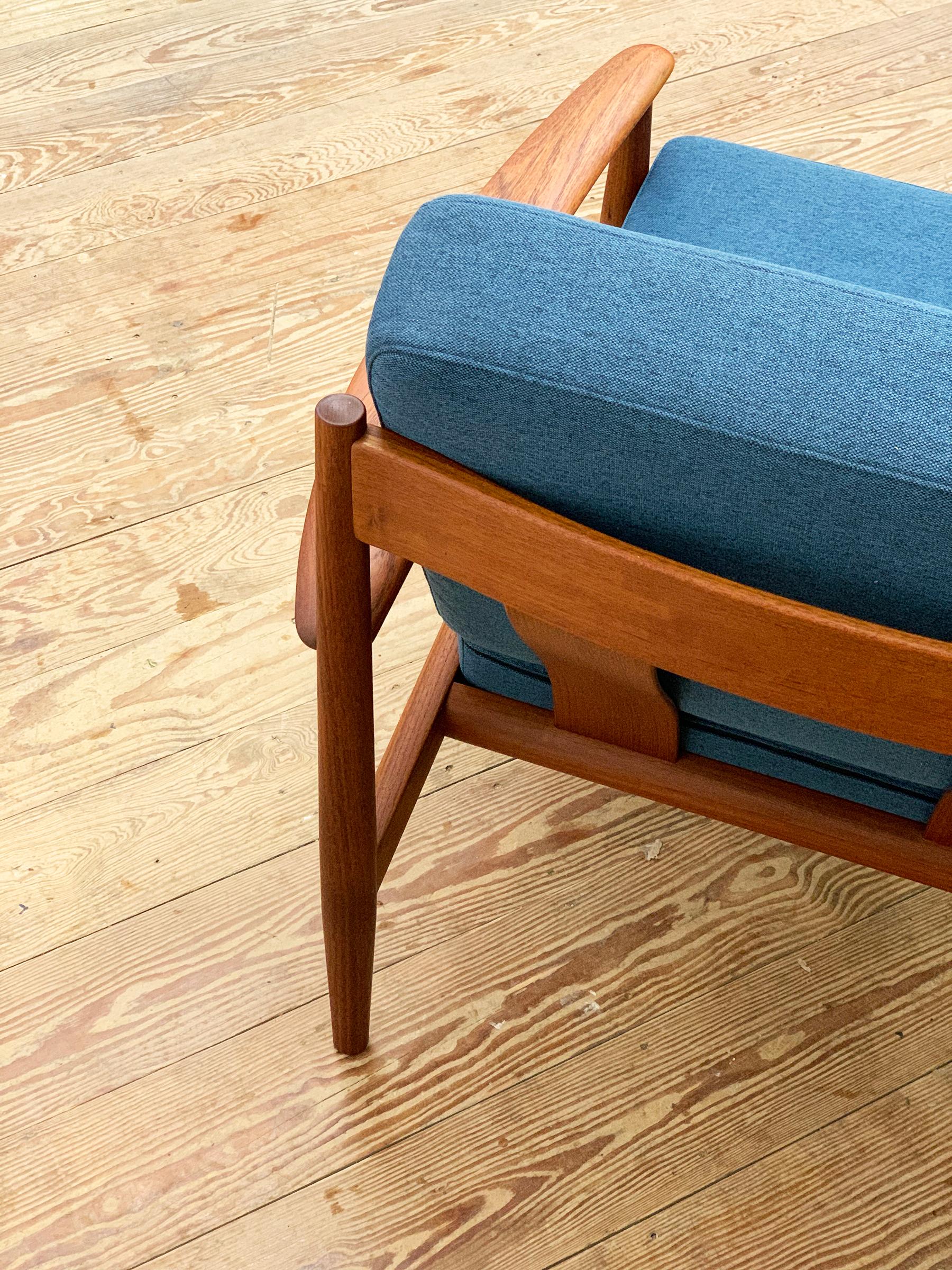 Mid-Century Design Teak Armchair by Grete Jalk for France & Søn, Denmark, 1950s For Sale 2