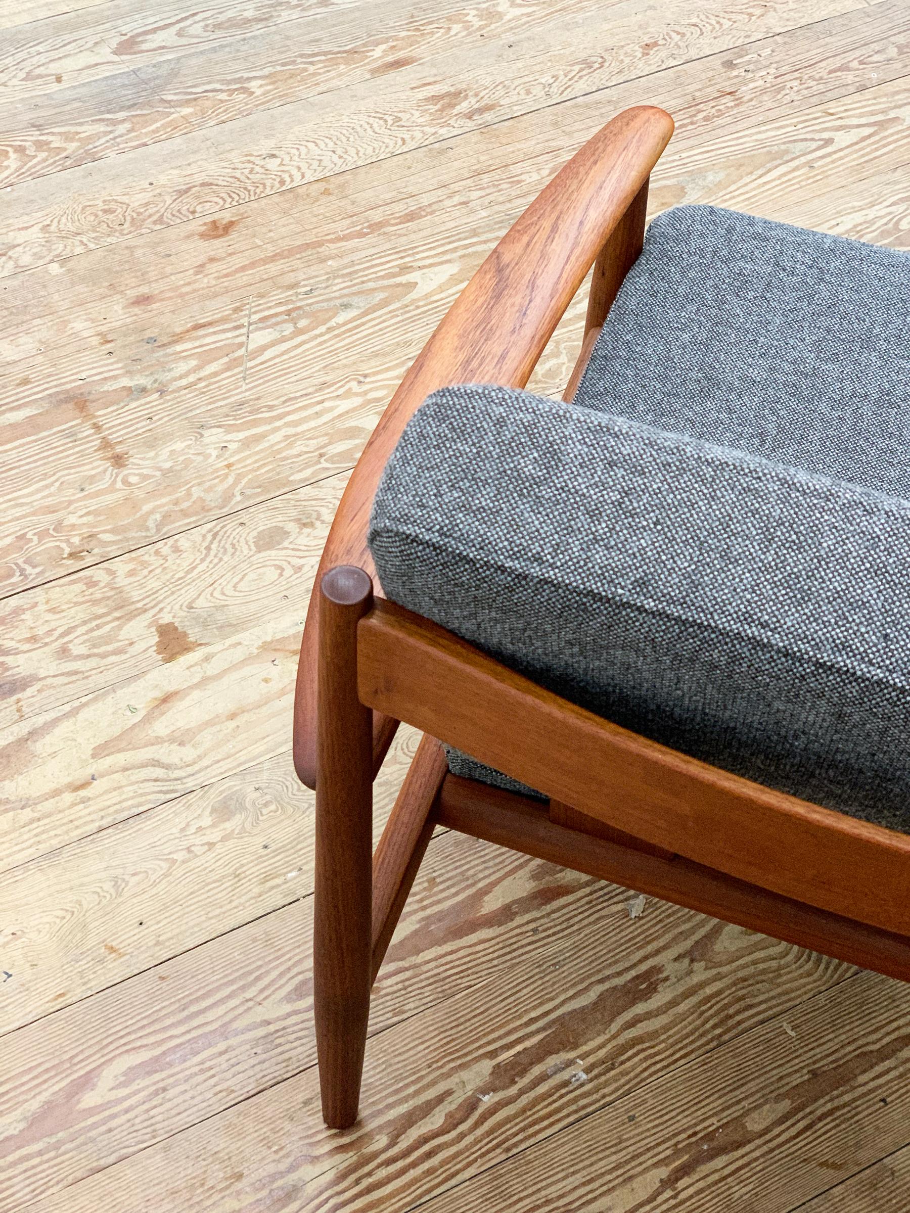 Poltrona in teak di design di metà secolo di Grete Jalk per France & Søn, Danimarca, anni '50 in vendita 2
