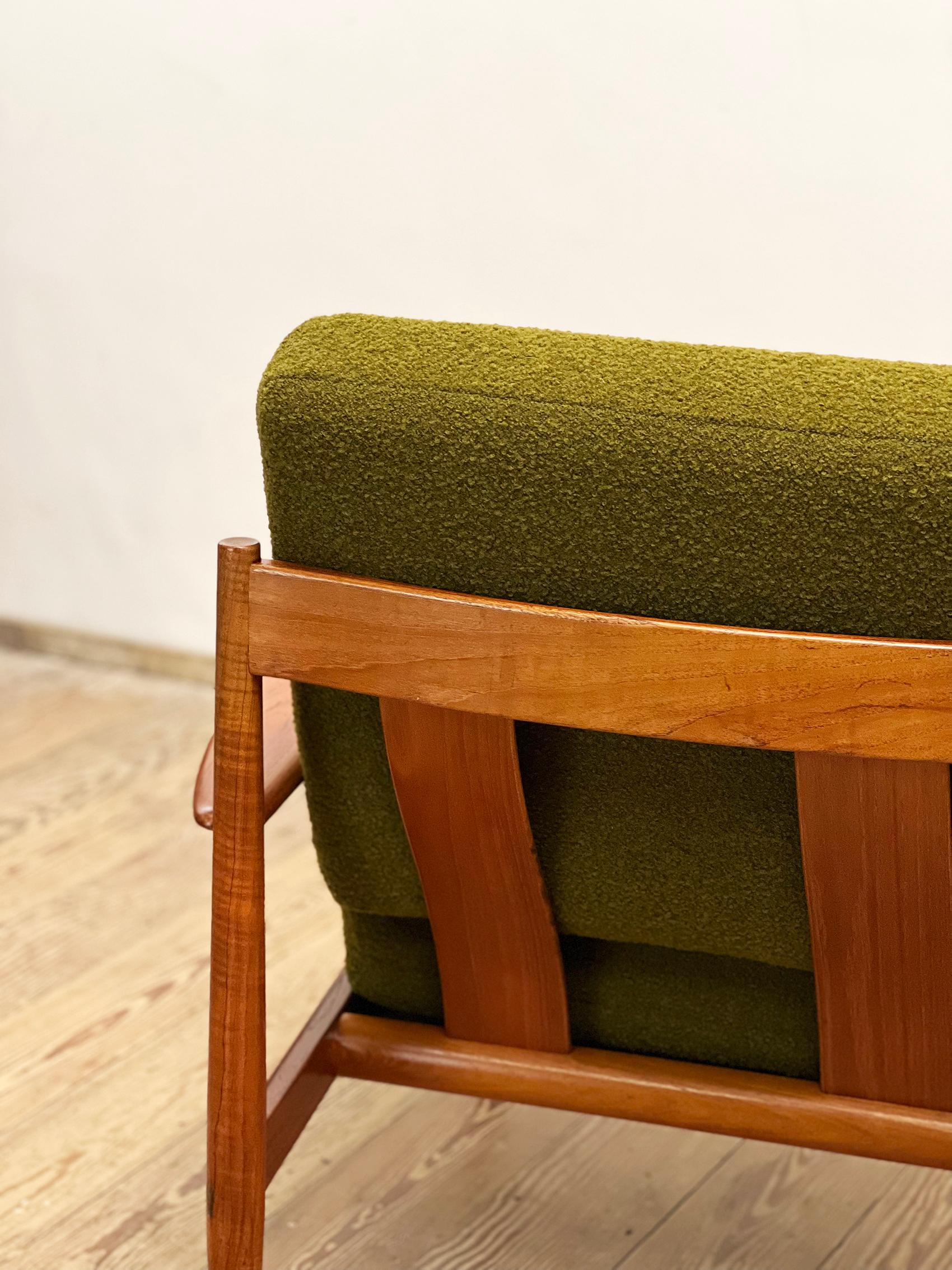 Mid-20th Century Mid-Century Design Teak Armchair by Grete Jalk for France & Søn, Denmark, 1950s For Sale