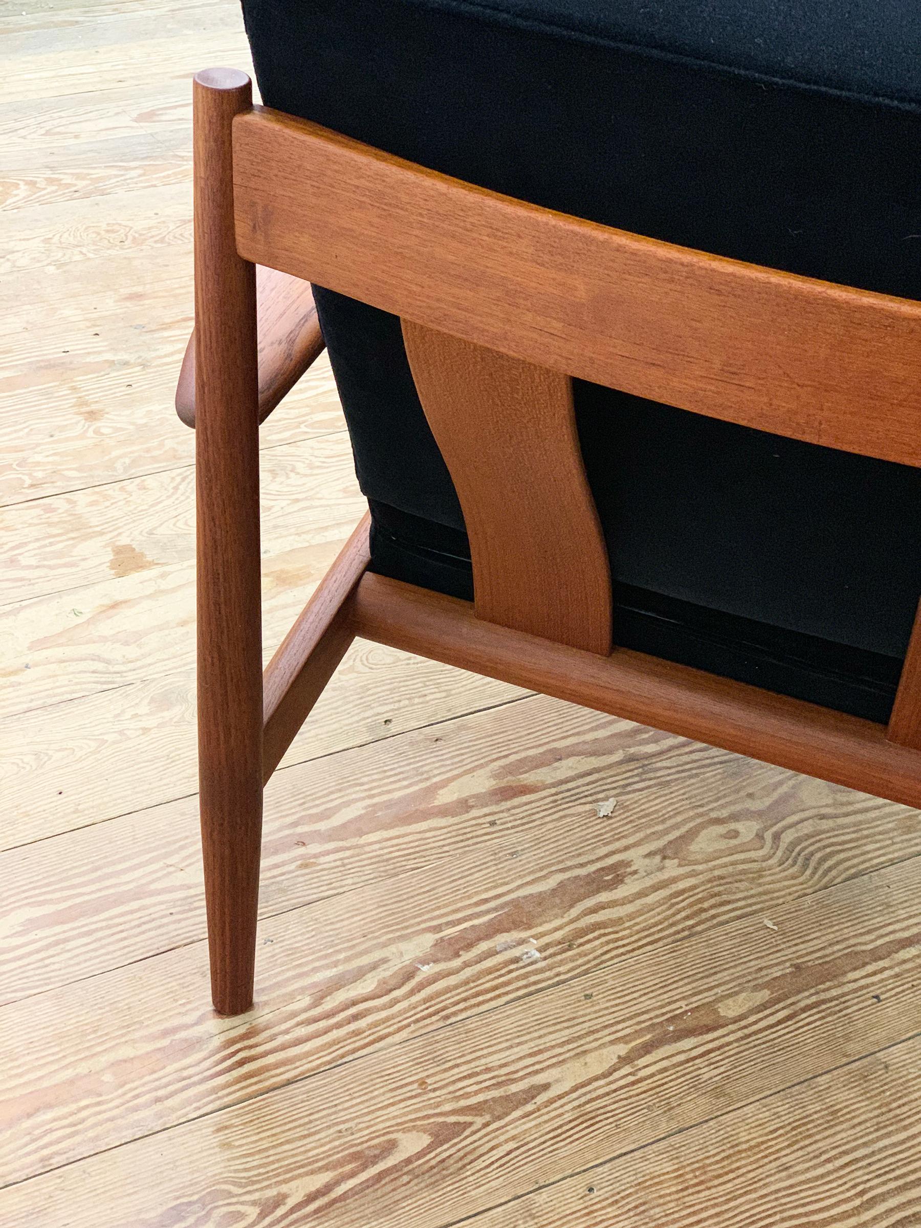 Poltrona in teak di design di metà secolo di Grete Jalk per France & Søn, Danimarca, anni '50 in vendita 3