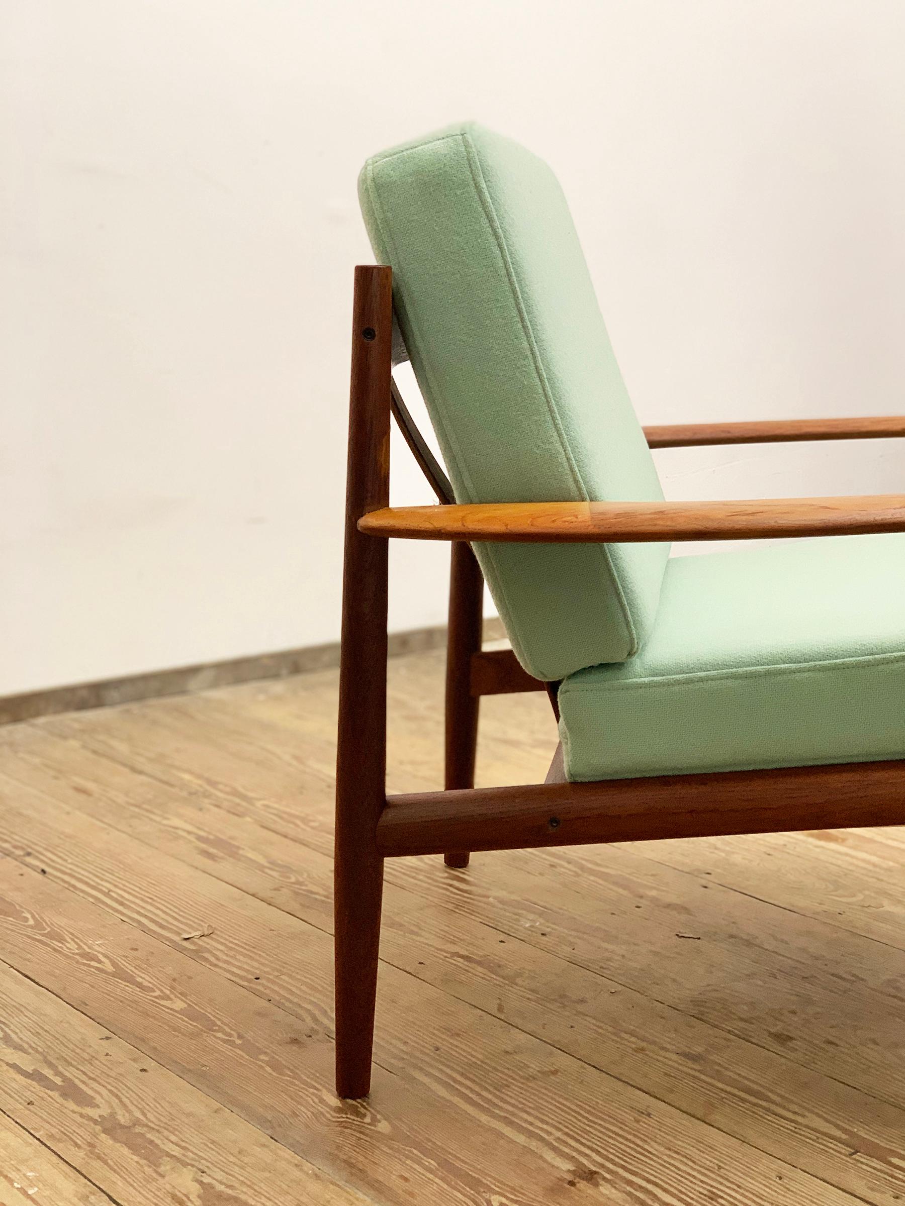 Fauteuil en teck design du milieu du siècle par Grete Jalk pour France & Søn, Danemark, années 1950 en vente 4