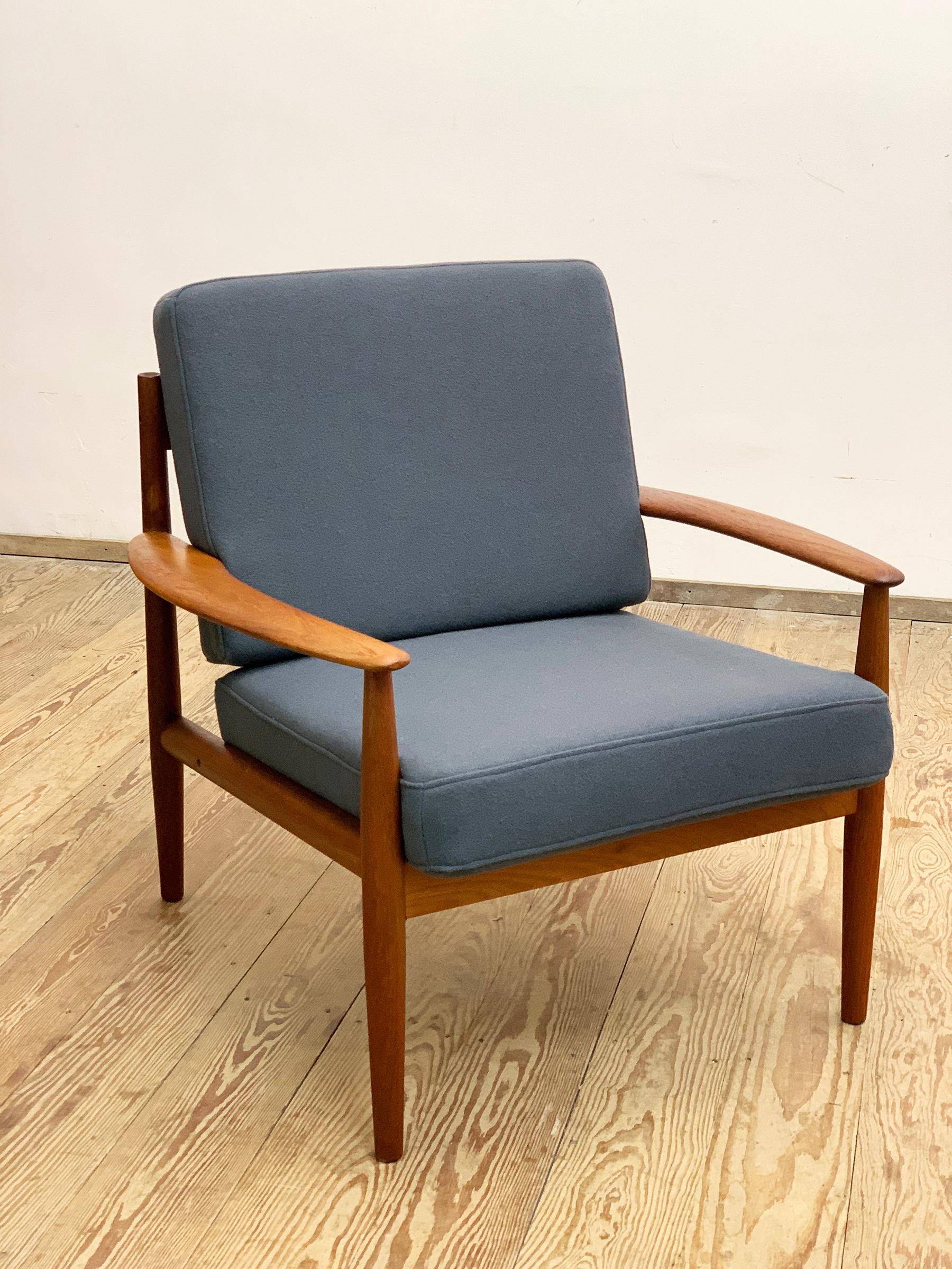 Fauteuil en teck design du milieu du siècle par Grete Jalk pour France & Søn, Danemark, années 1950 en vente 5