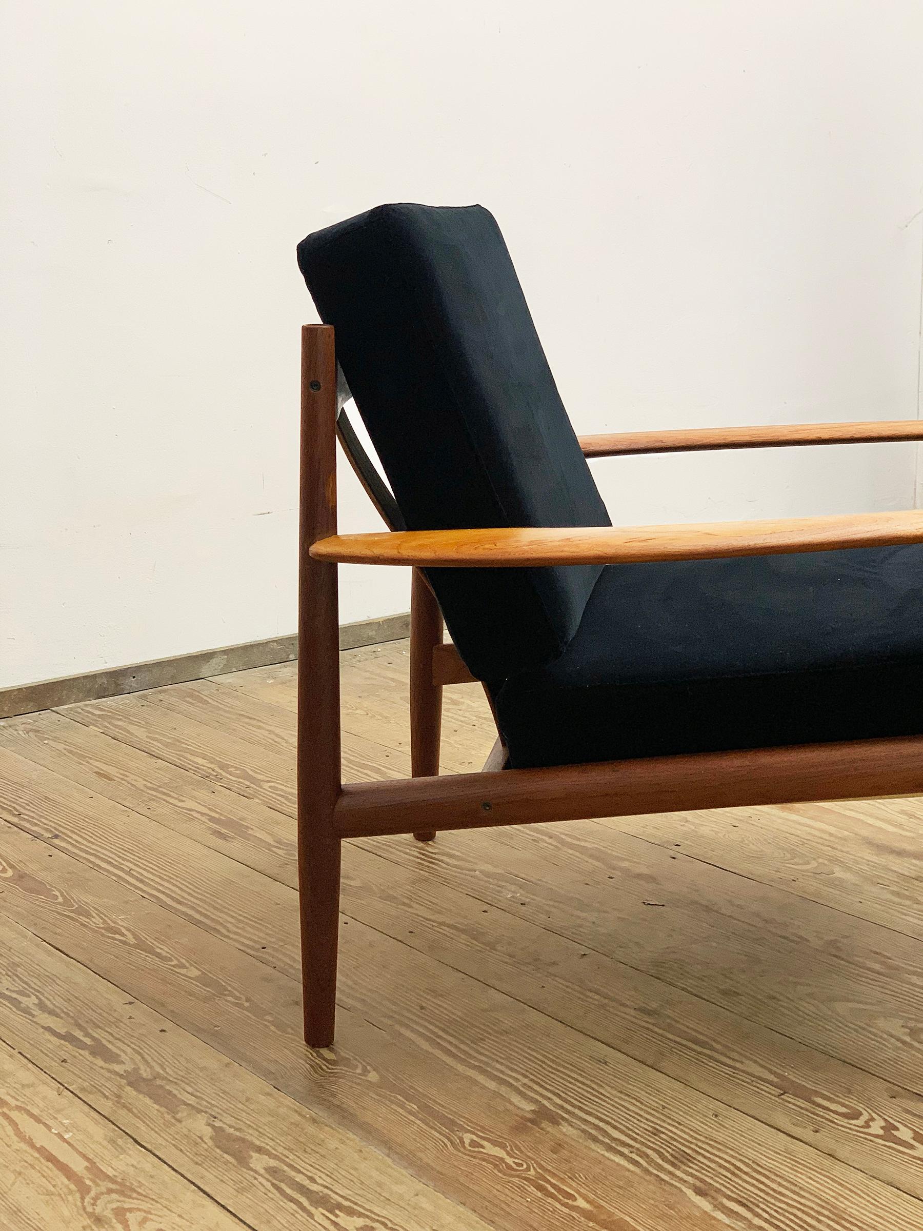 Fauteuil en teck design du milieu du siècle par Grete Jalk pour France & Søn, Danemark, années 1950 en vente 4