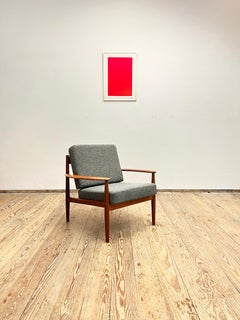 Sillón de teca de diseño de mediados de siglo de Grete Jalk para France & Søn, Dinamarca, años 50