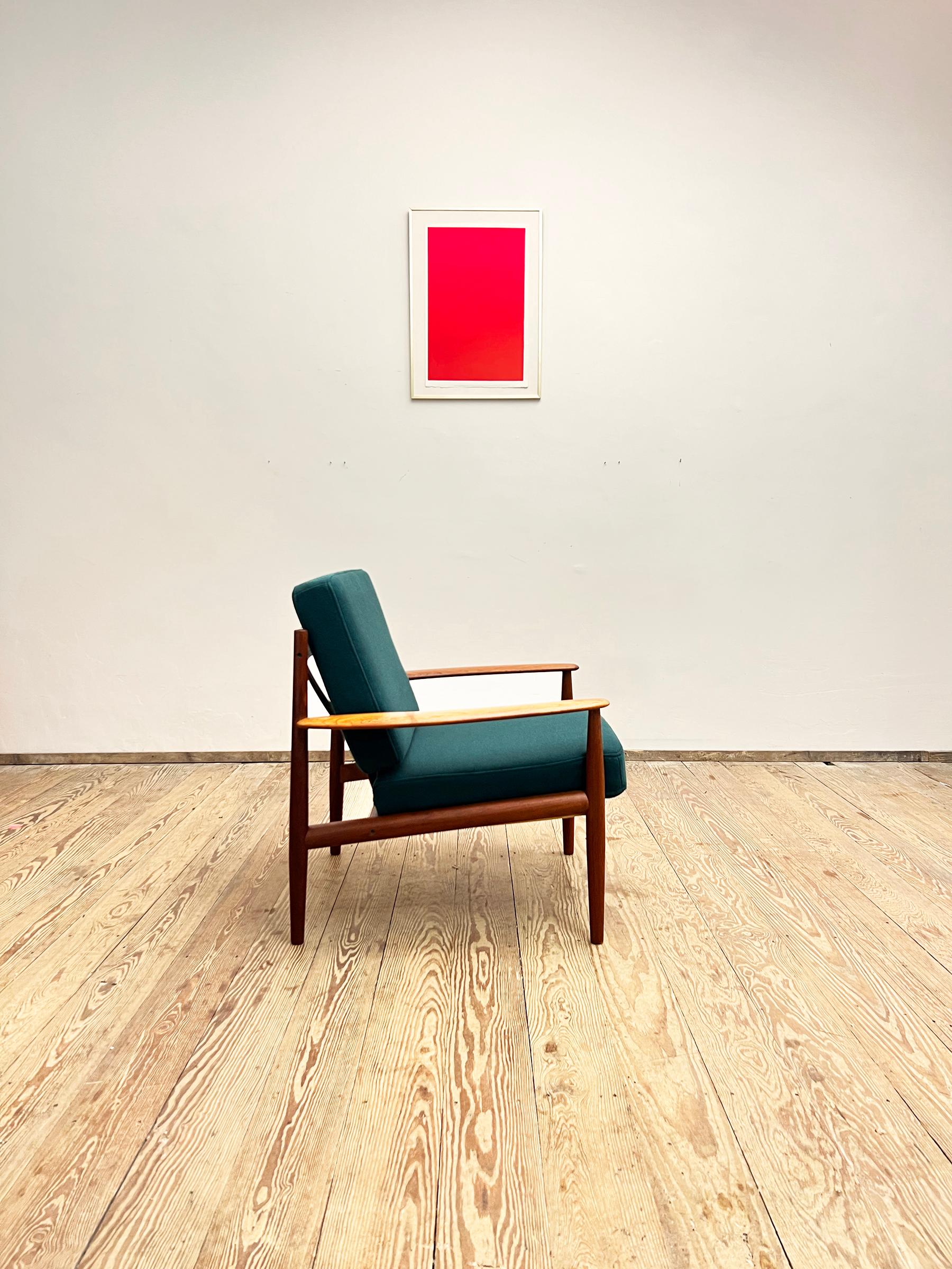 Danese Poltrona in teak di design di metà secolo di Grete Jalk per France & Søn, Danimarca, anni '50 in vendita