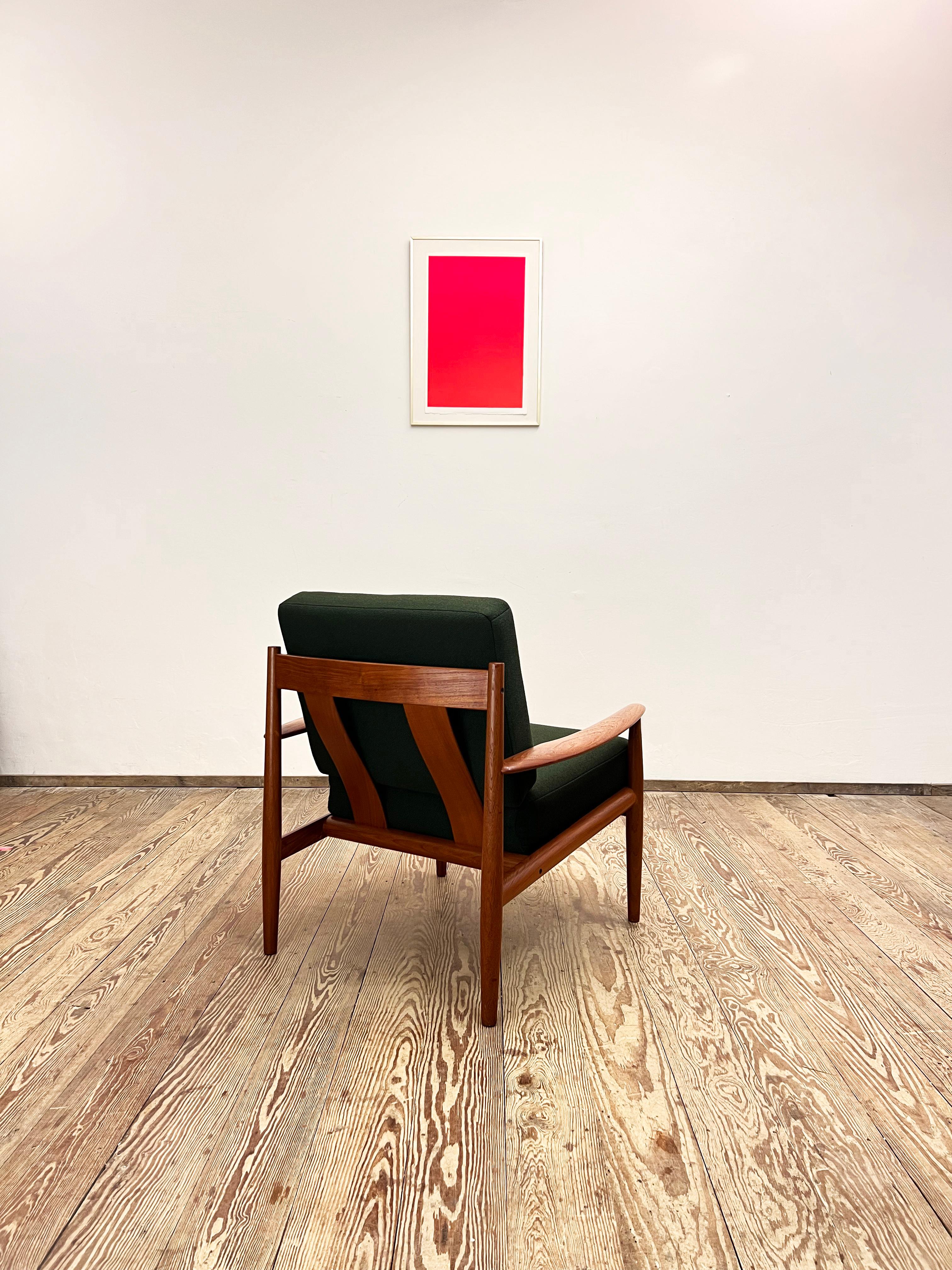 Mid-Century Modern Mid-Century Design Teak Armchair by Grete Jalk for France & Søn, Denmark, 1950s For Sale