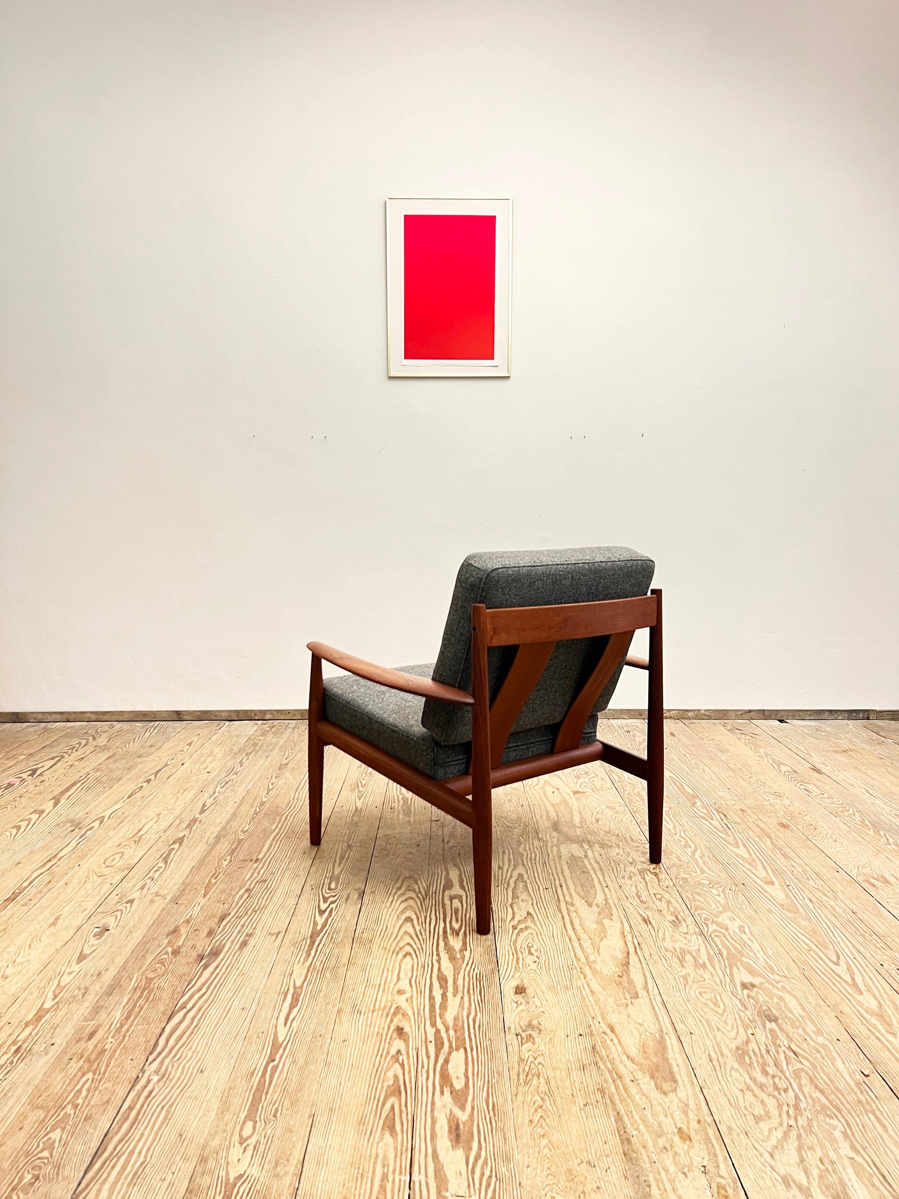 Mid-Century Design Teak Armchair by Grete Jalk for France & Søn, Denmark, 1950s In Good Condition For Sale In München, Bavaria