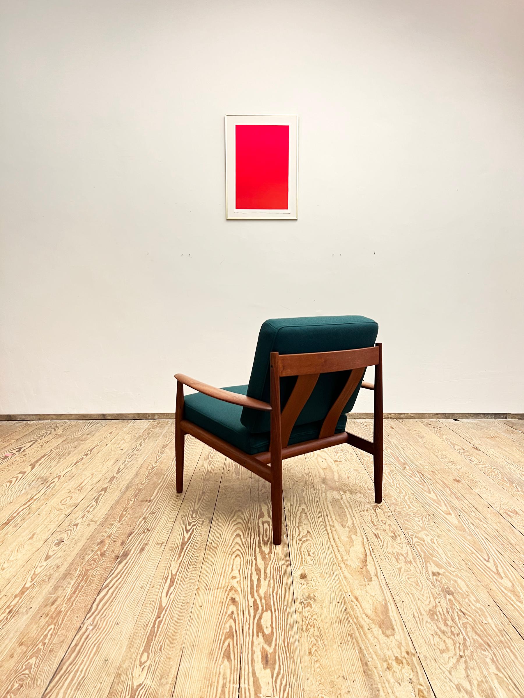 Mid-Century Design Teak Armchair by Grete Jalk for France & Søn, Denmark, 1950s In Good Condition For Sale In München, Bavaria