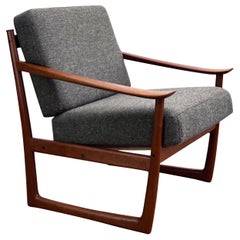 Fauteuil en teck Design du milieu du siècle par Peter Hvidt pour France & Søn, Danemark, années 1950