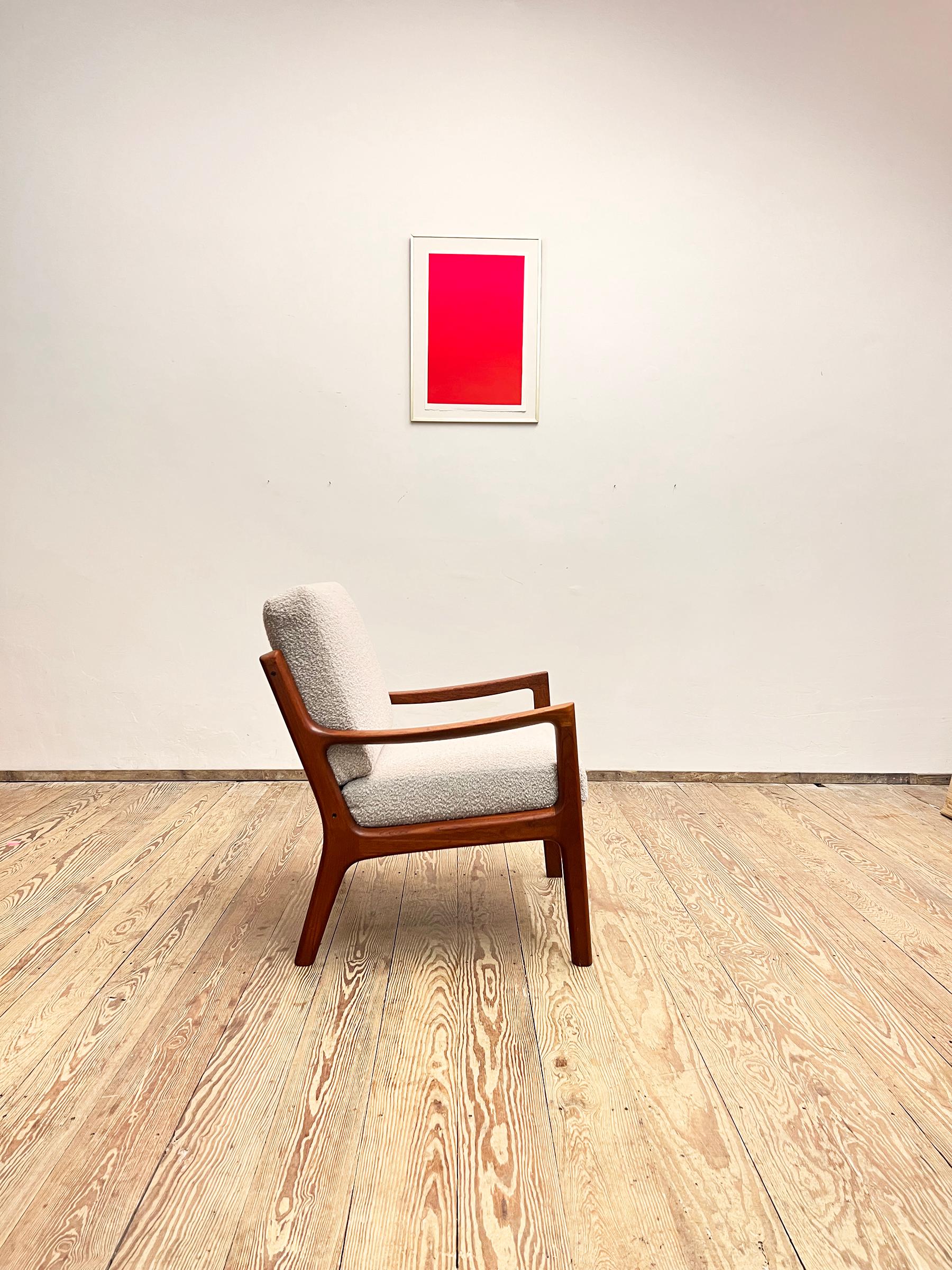 Mid-Century moderno Poltrona in teak di design di metà secolo, Ole Wanscher per France & Søn, Danimarca, anni '50 in vendita