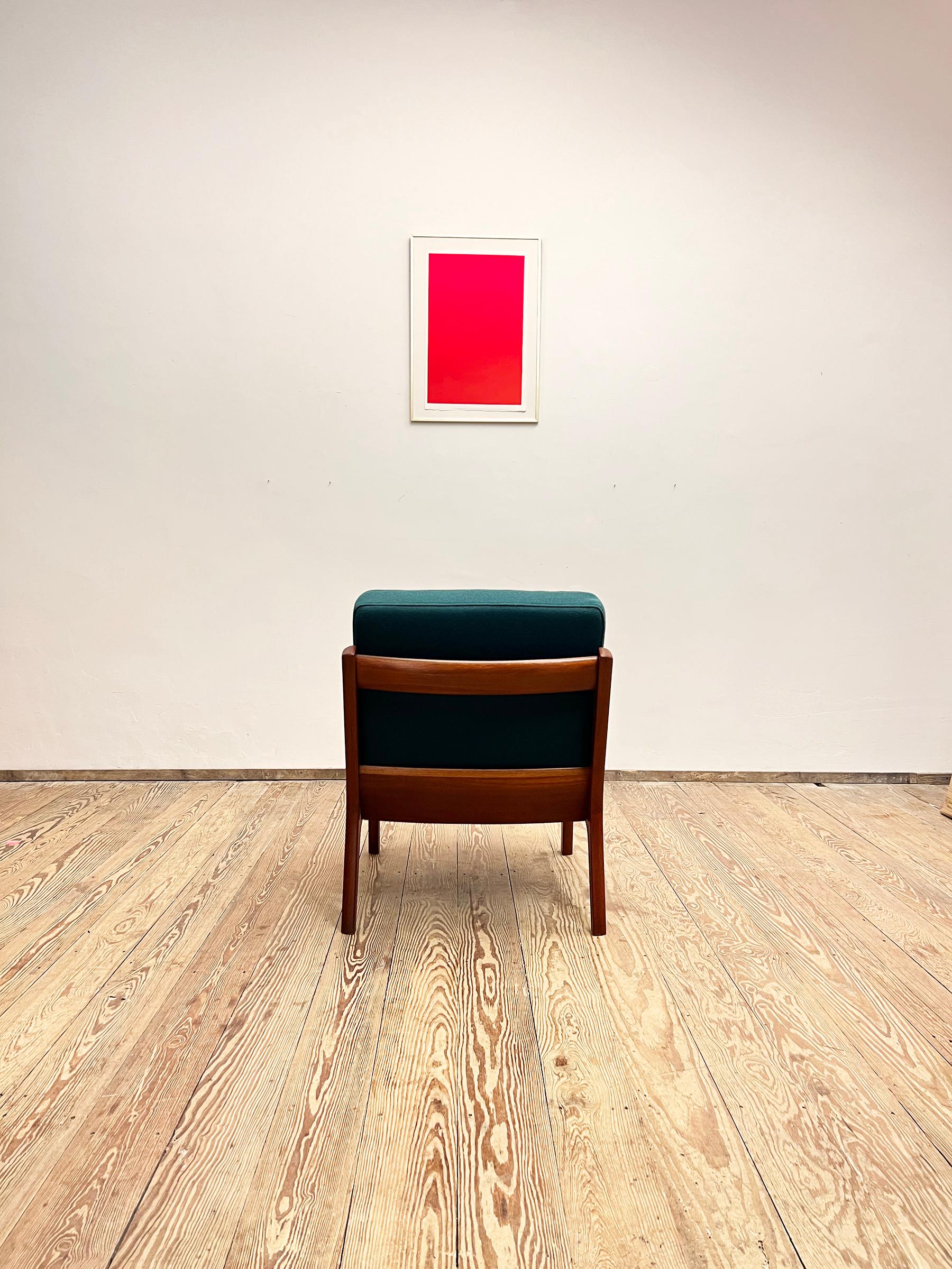 Mid-Century Design Teakholz-Sessel, Ole Wanscher für France & Søn, Dänemark, 1950er Jahre (Handgeschnitzt) im Angebot