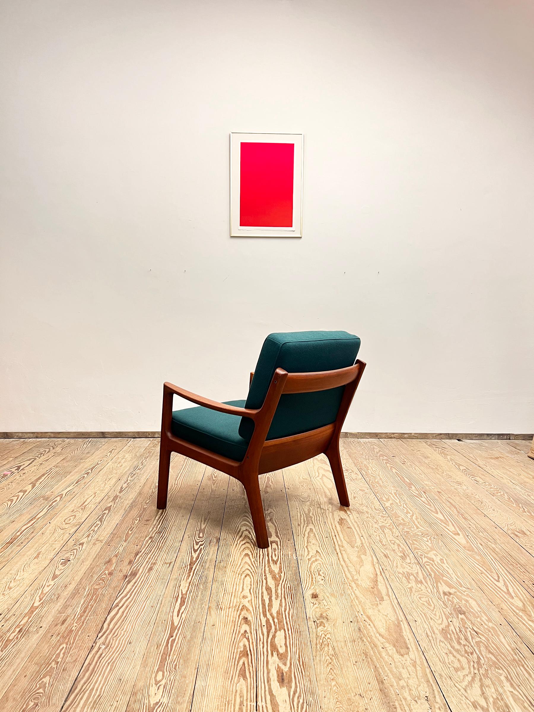 Mid-Century Design Teakholz-Sessel, Ole Wanscher für France & Søn, Dänemark, 1950er Jahre im Zustand „Gut“ im Angebot in München, Bavaria