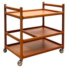 Mid-Century Design Teak Bar / Serving Cart / Trolley Johannes Andersen Silkeborg