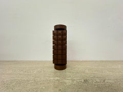 Mid Century design teak wooden candle holder , 1970s