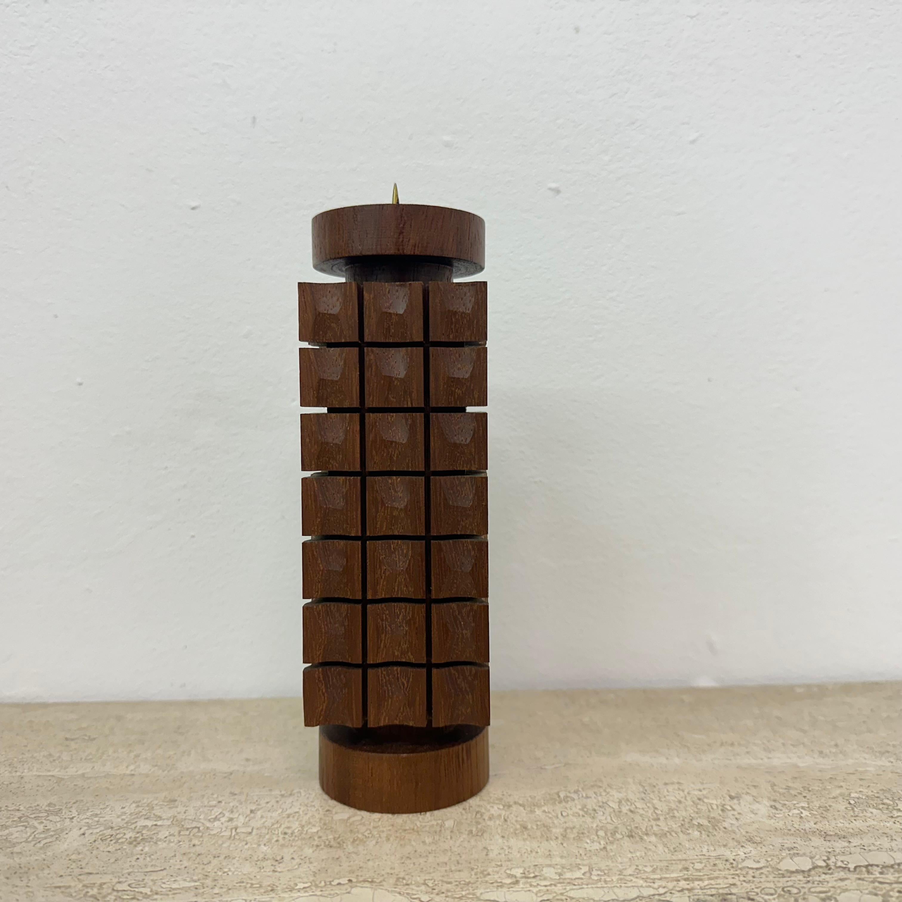 Svedese Portacandele in legno di teak dal design Mid Century, anni '70 in vendita