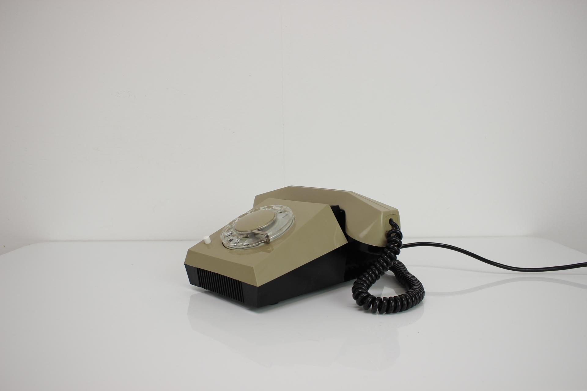 Late 20th Century Mid-Century Design Telephone by Tesla, 1970, Czechoslovakia For Sale