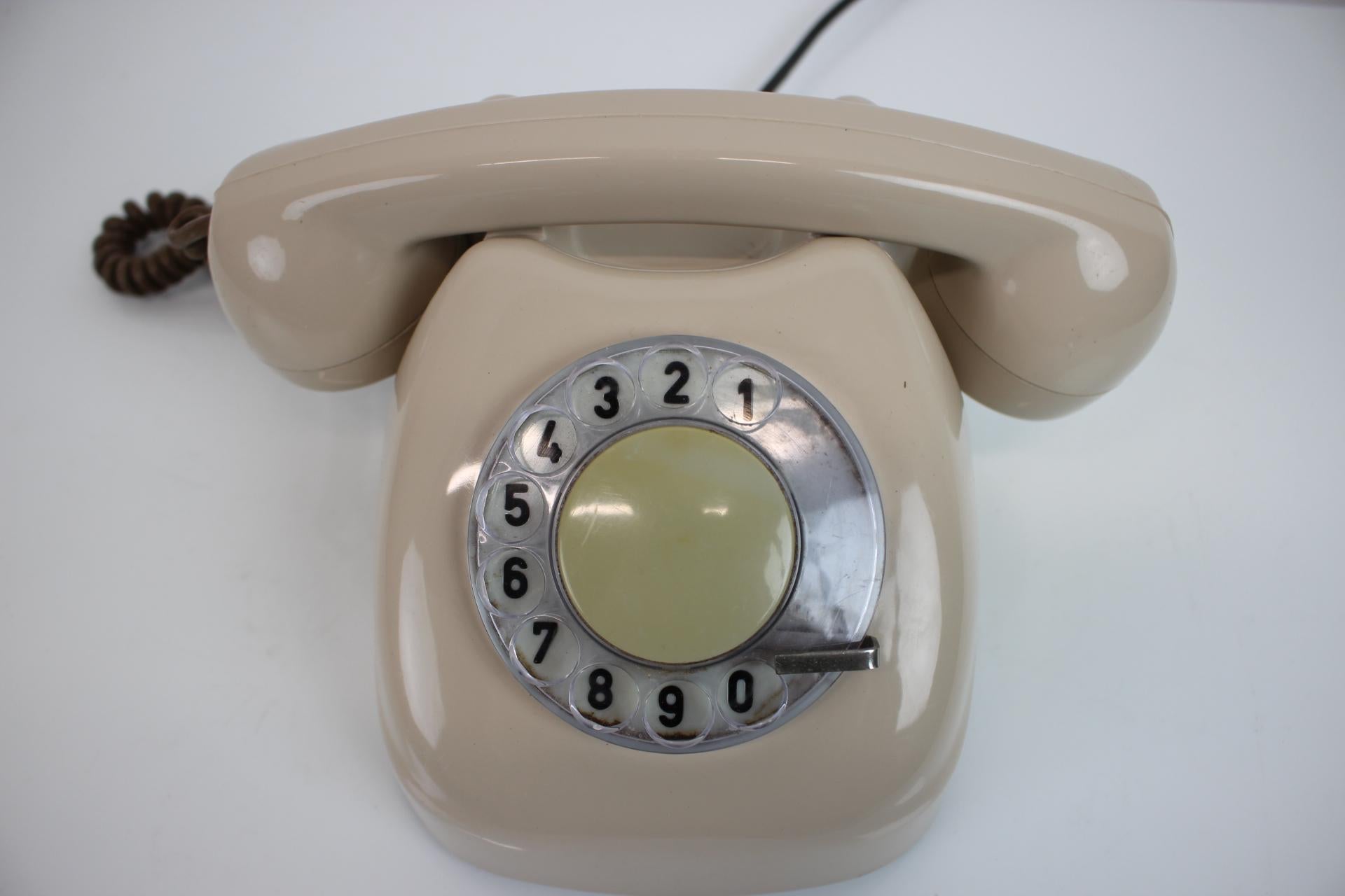 Late 20th Century Mid-Century Design Telephone by Tesla, 1979, Czechoslovakia For Sale