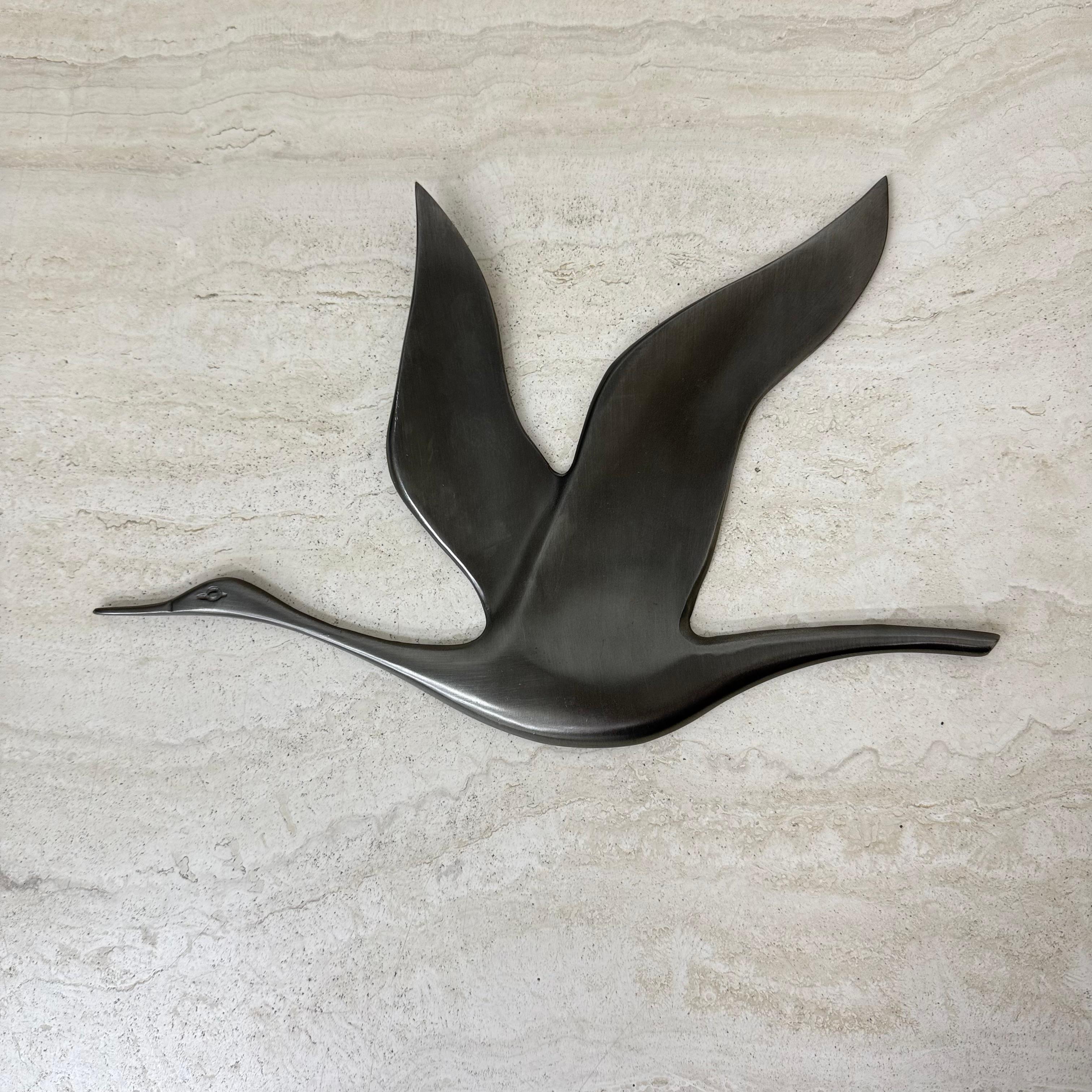 Uccello da parete in stagno e peltro dal design di metà secolo, anni '70 in vendita 5