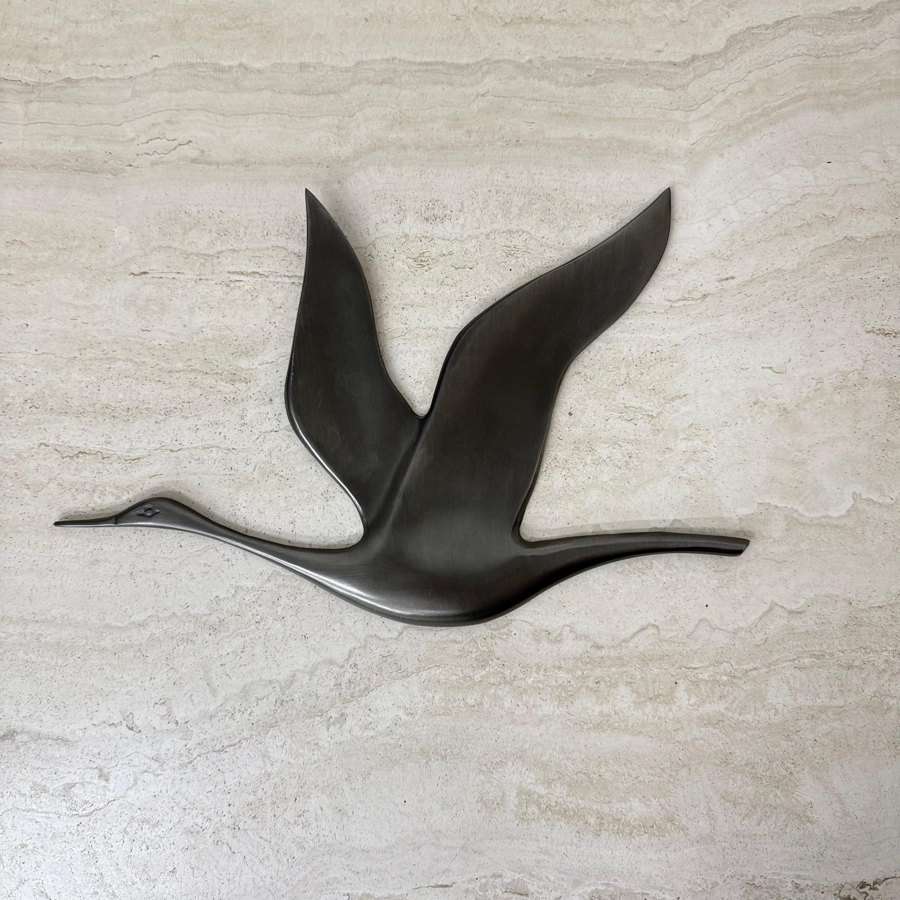 Uccello da parete in stagno e peltro dal design di metà secolo, anni '70 In condizioni buone in vendita a Delft, NL