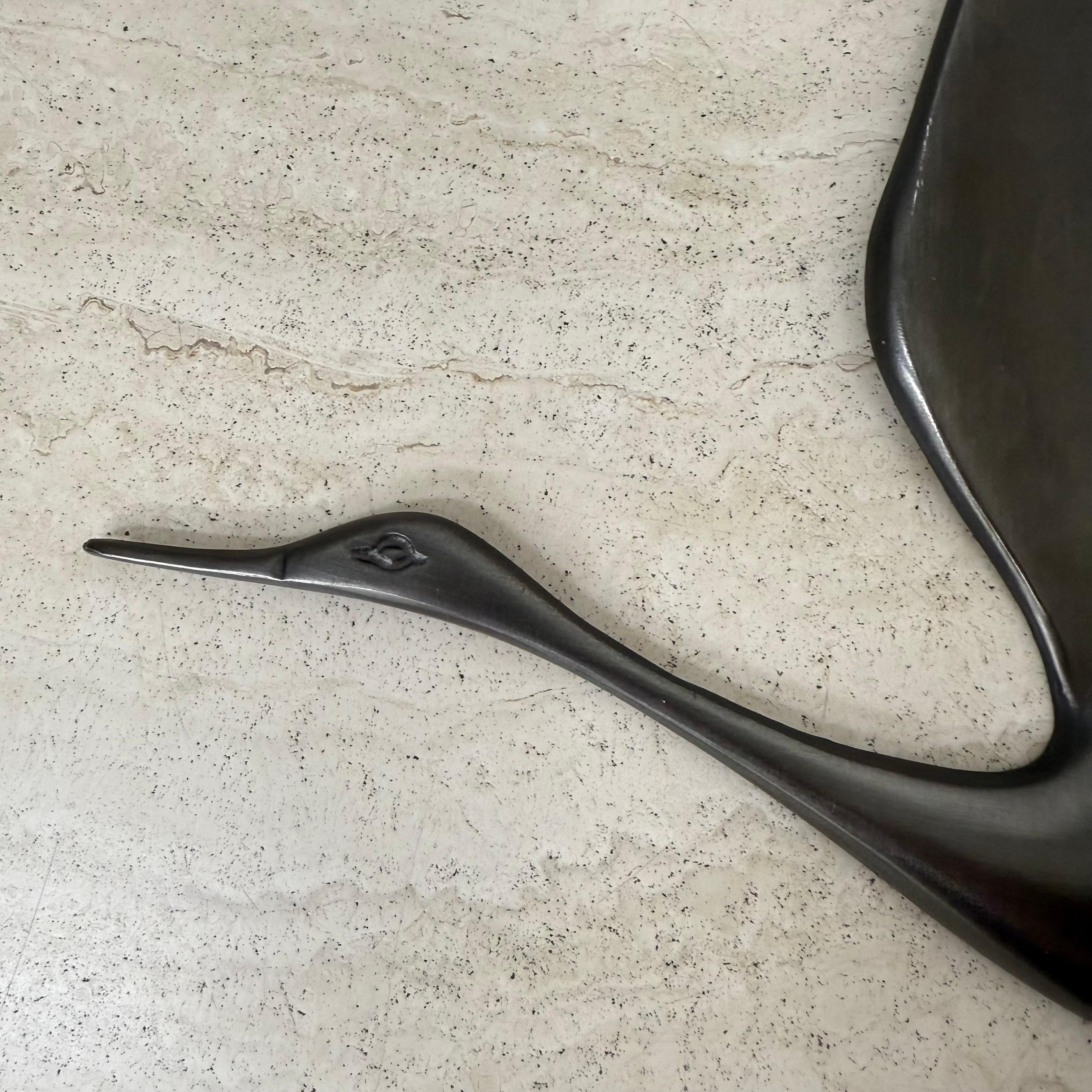 Uccello da parete in stagno e peltro dal design di metà secolo, anni '70 in vendita 1