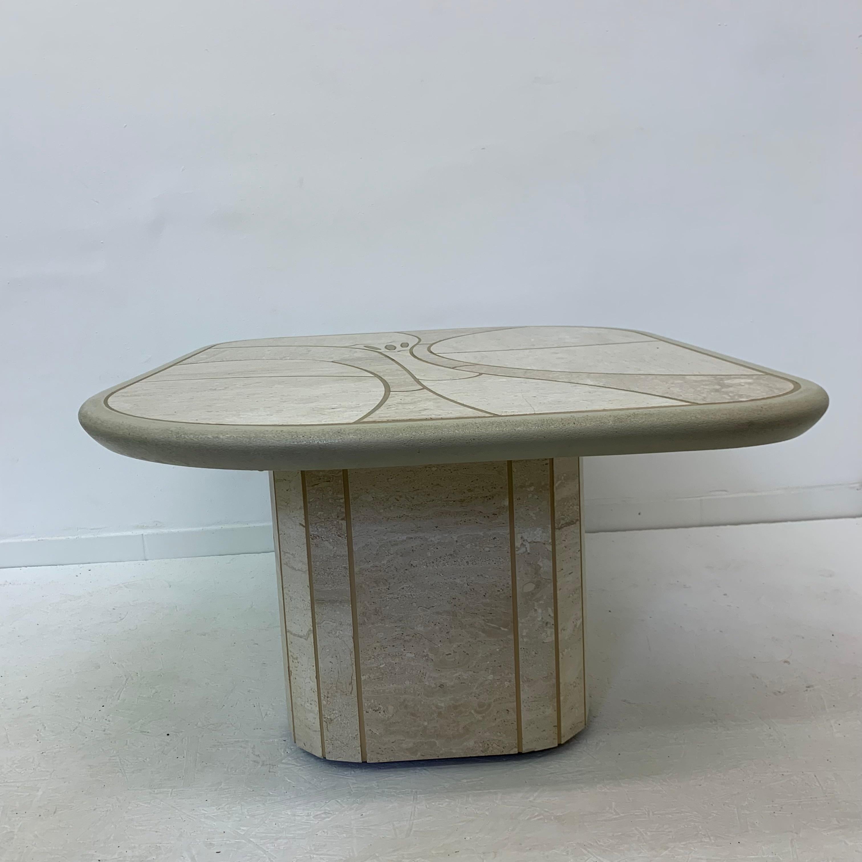 Mid-Century Design Travertine Coffee Table, 1970’s For Sale 6