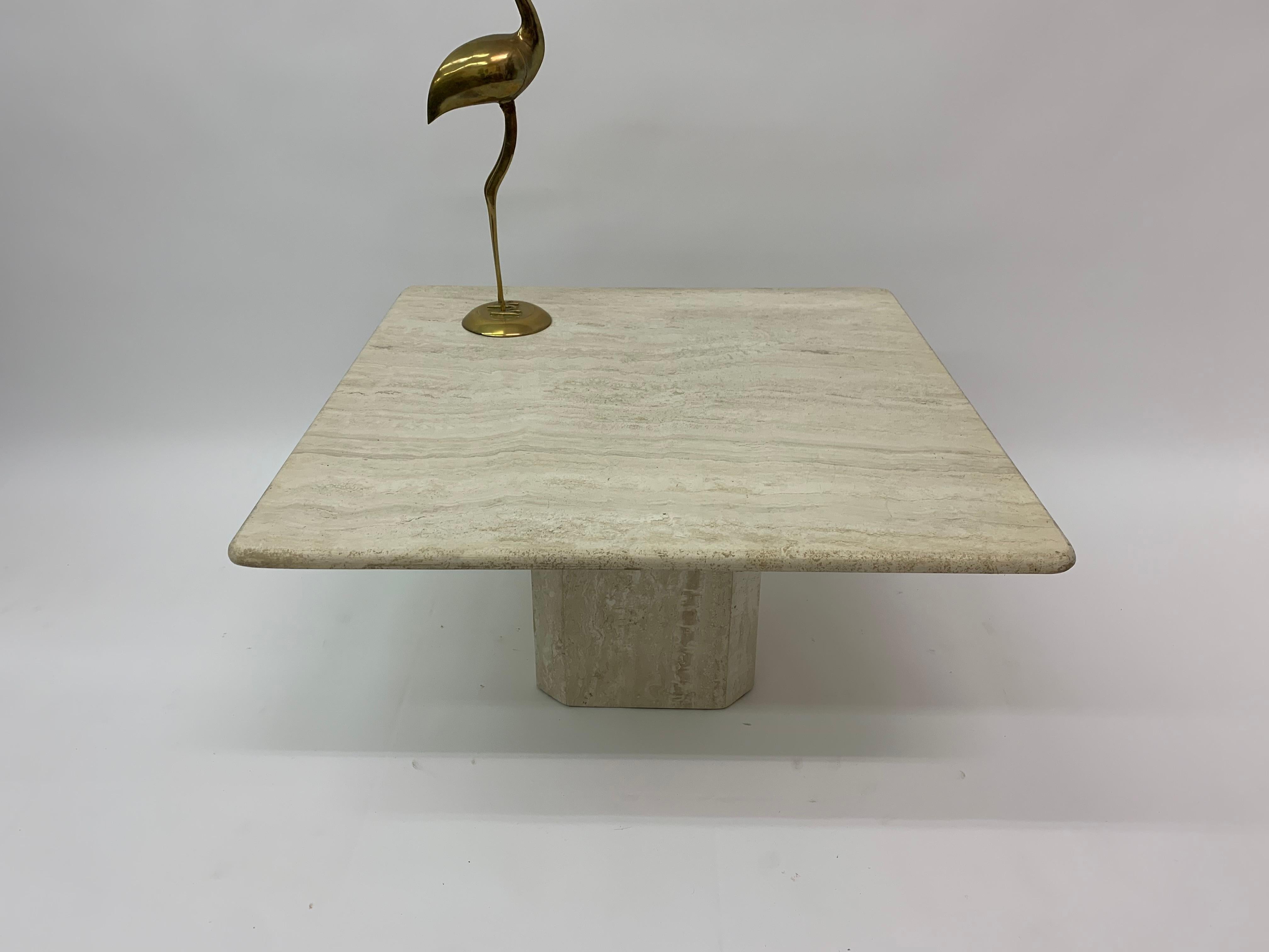 Fin du 20e siècle Table basse en travertin, design du milieu du siècle, années 1970 en vente