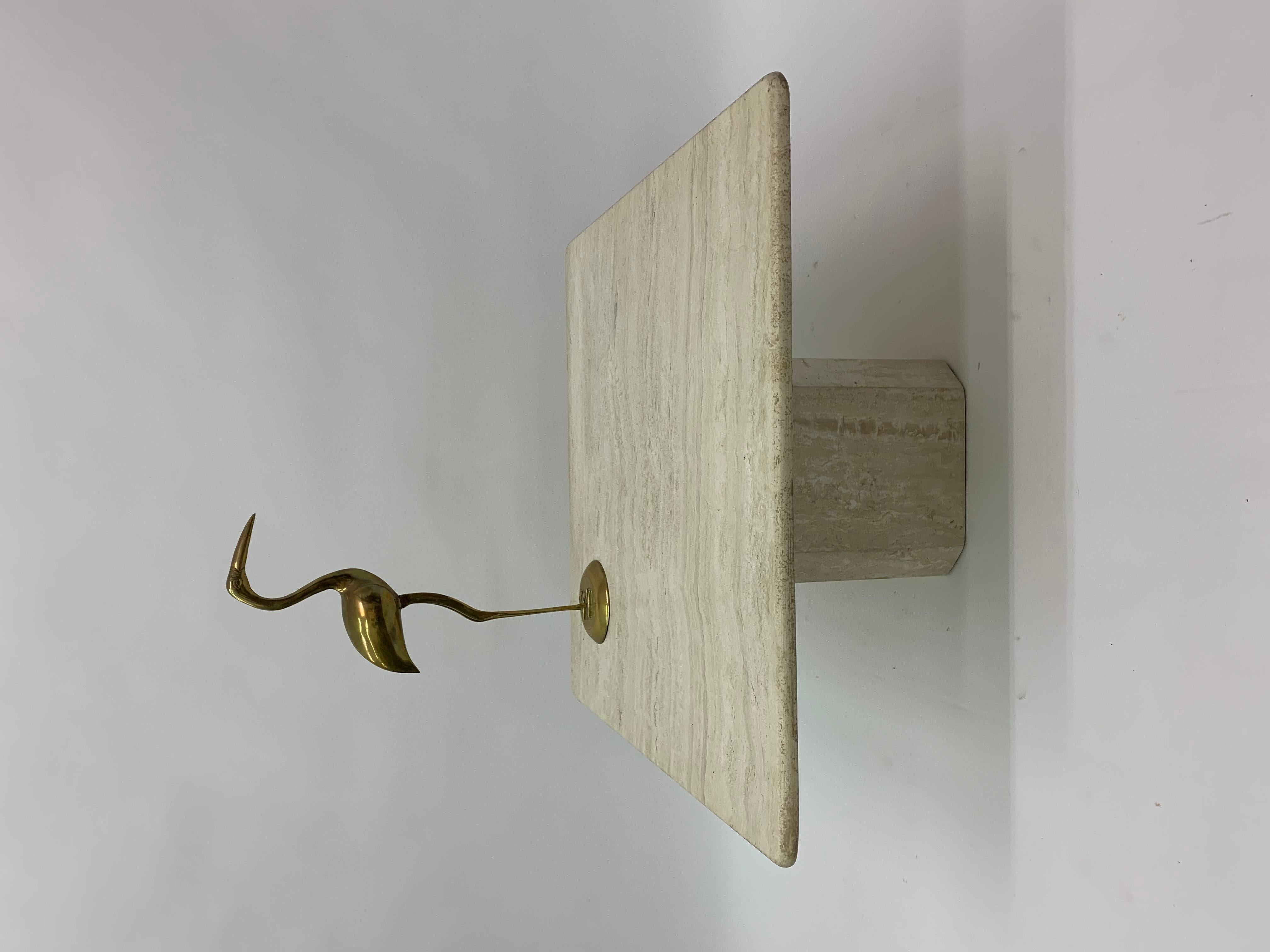 Travertin Table basse en travertin, design du milieu du siècle, années 1970 en vente
