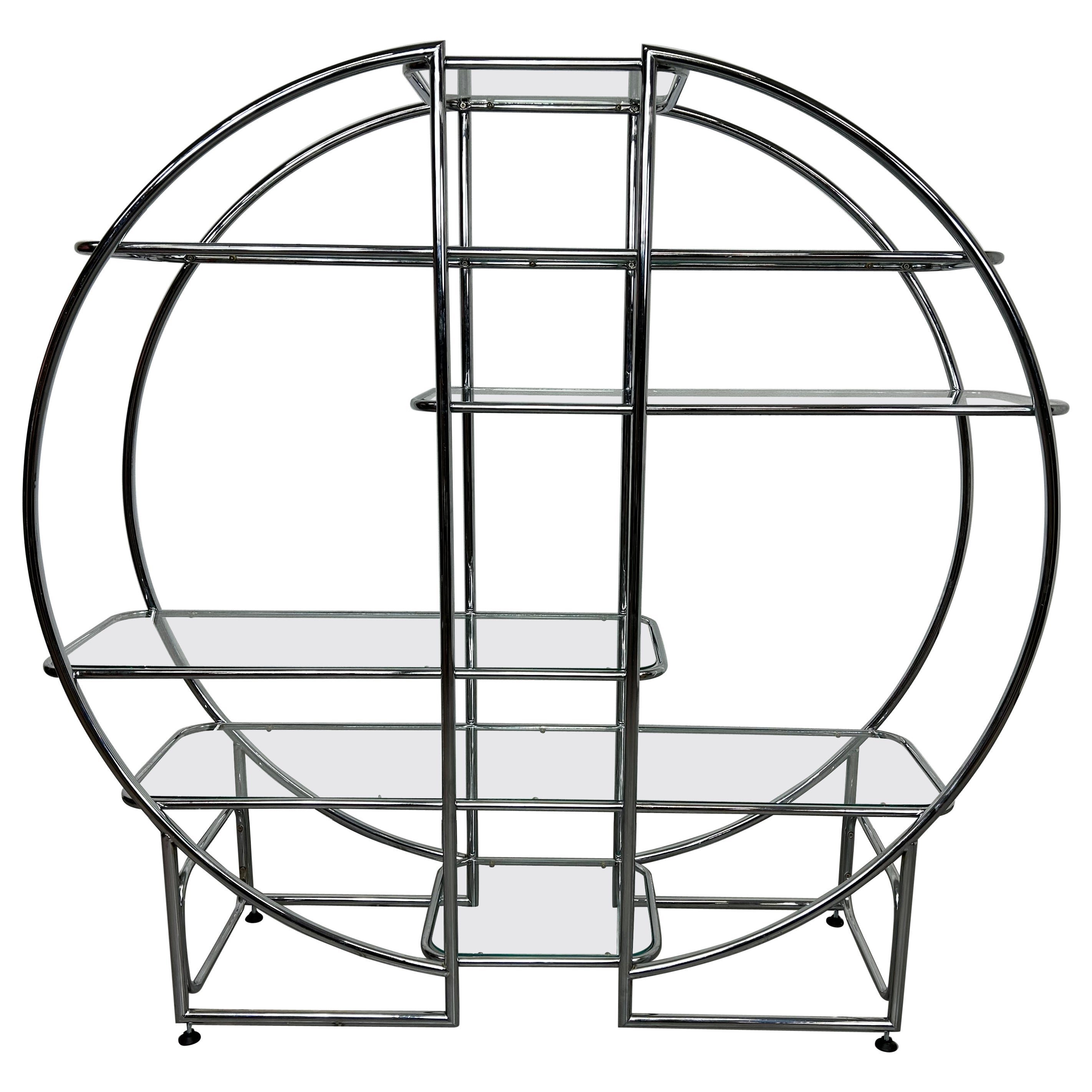 Etagere in tubolare d'acciaio dal design di metà secolo