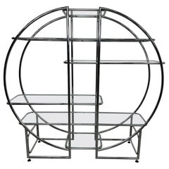 Estantería de acero tubular de diseño de mediados de siglo