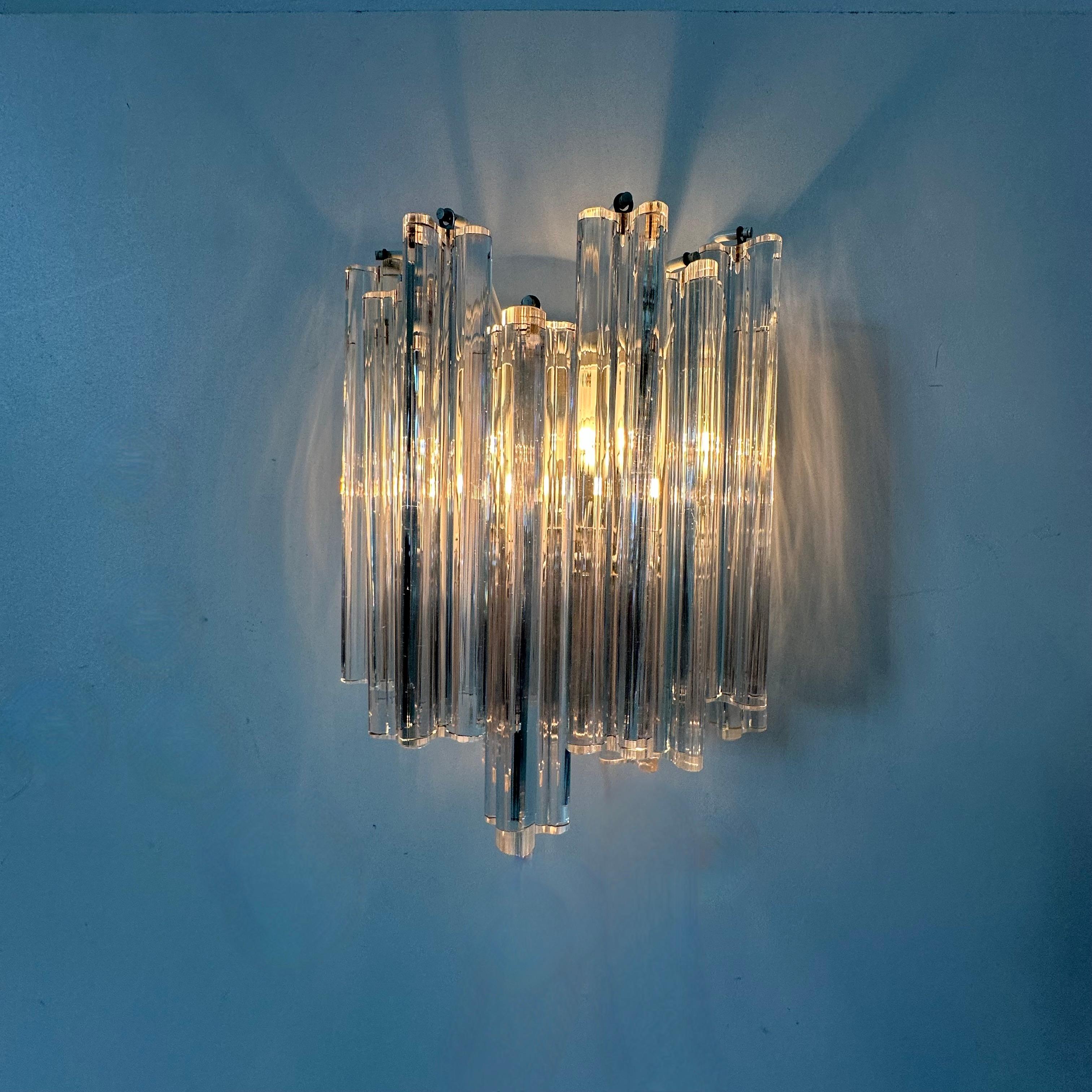 Mid century design wall lamp , 1970s Germany Venini for Kalmar en vente 2