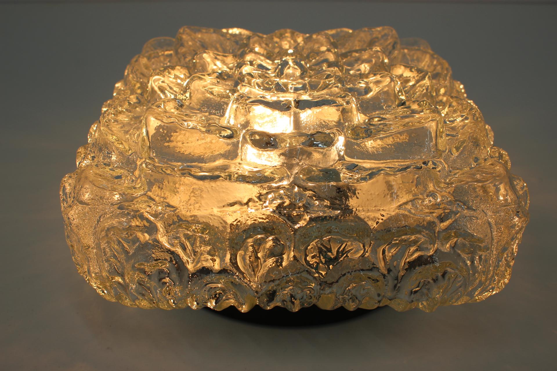 German Midcentury Design Wall or Ceiling Lamp, Flush Mount, 1970s For Sale