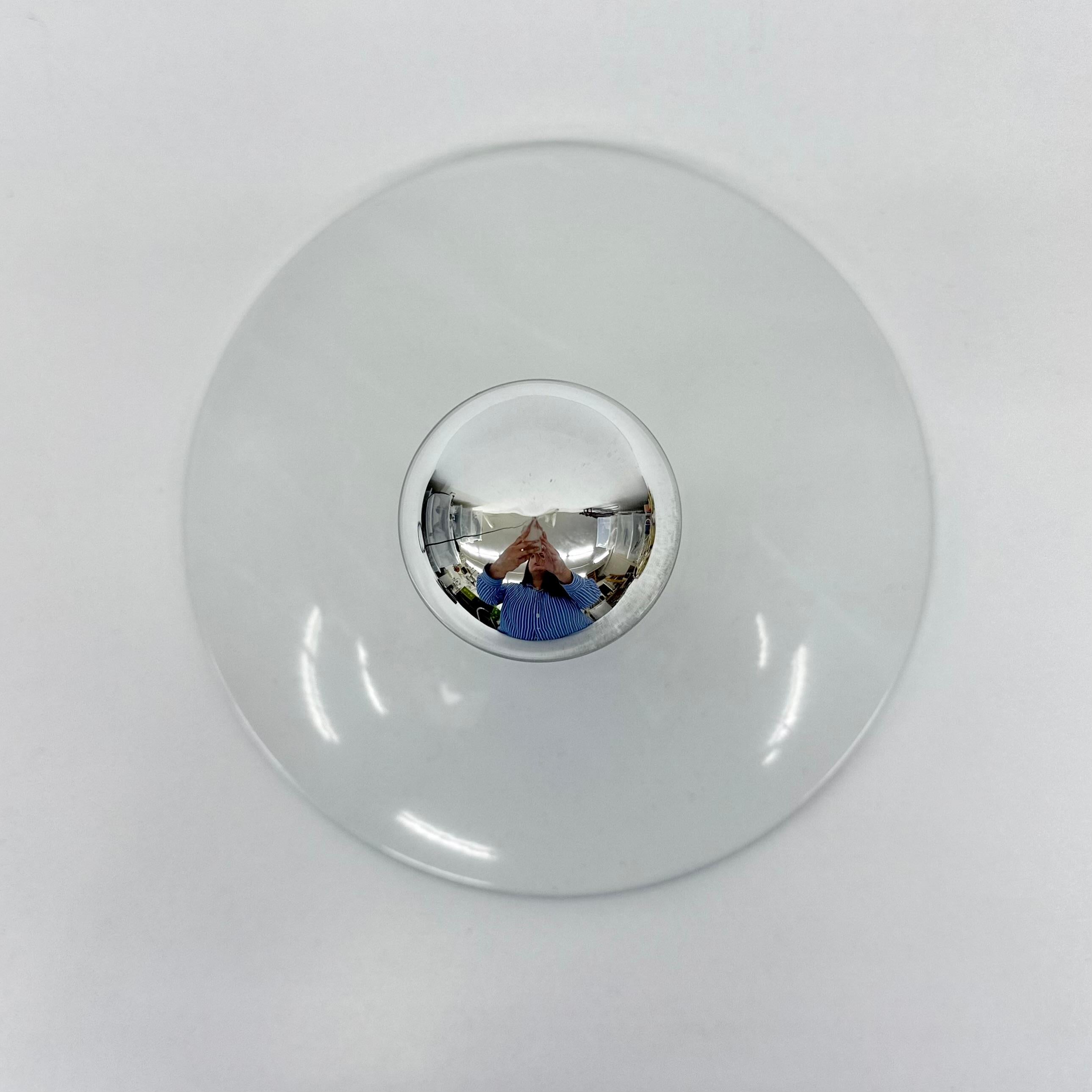 Mid-century design white aluminium disc wall lamp , 1970s For Sale 6