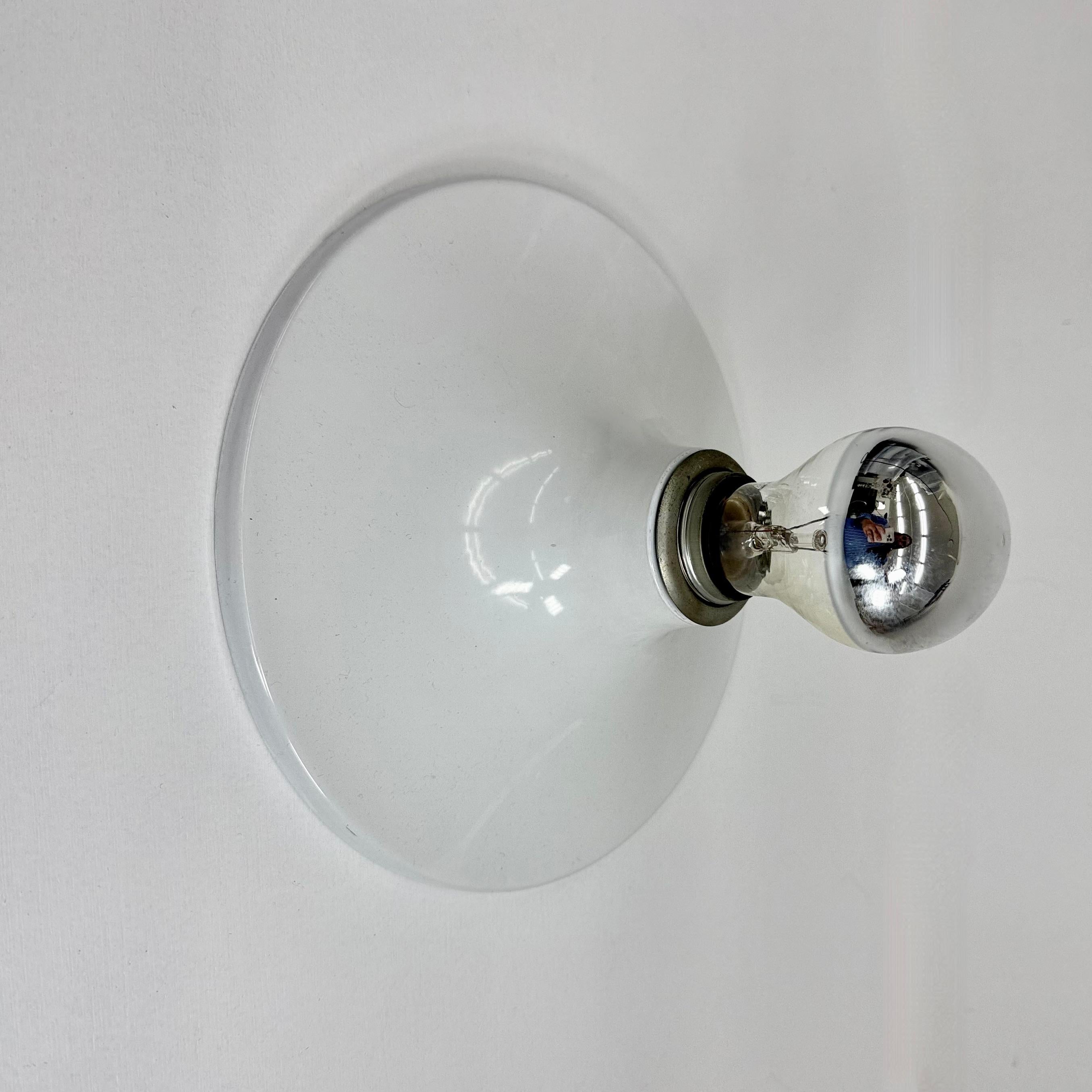 Mid-century design white aluminium disc wall lamp , 1970s For Sale 13