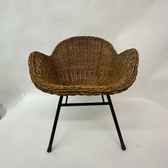 Mid-Century design wicker chair by Dirk Sliedrecht , 1950’s