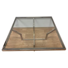 Mid century design XXL Jean Charles Maison Couchtisch Chrom - 1970er Jahre