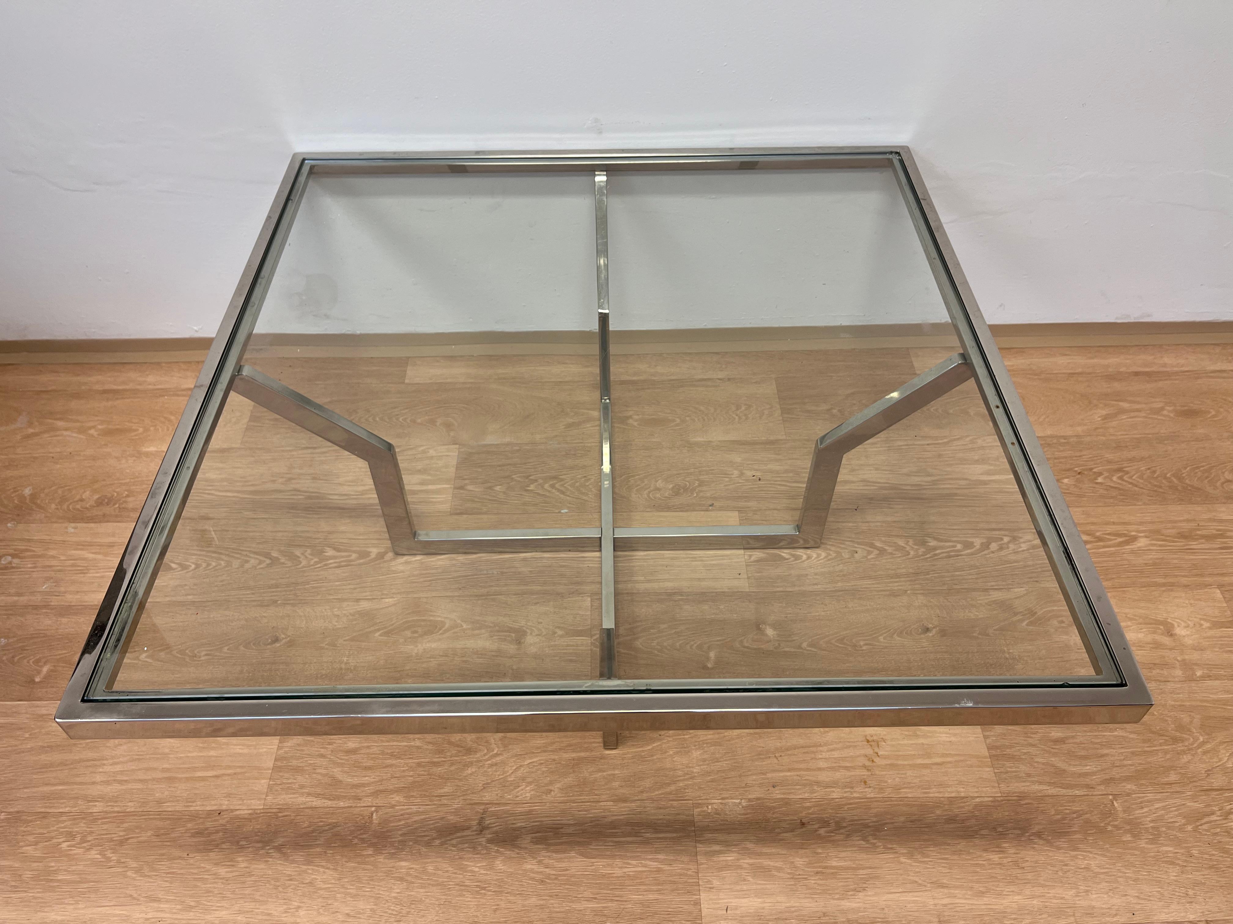 Czech Mid century design XXL Jean Charles Maison Coffee Table Chrome - 1970s For Sale
