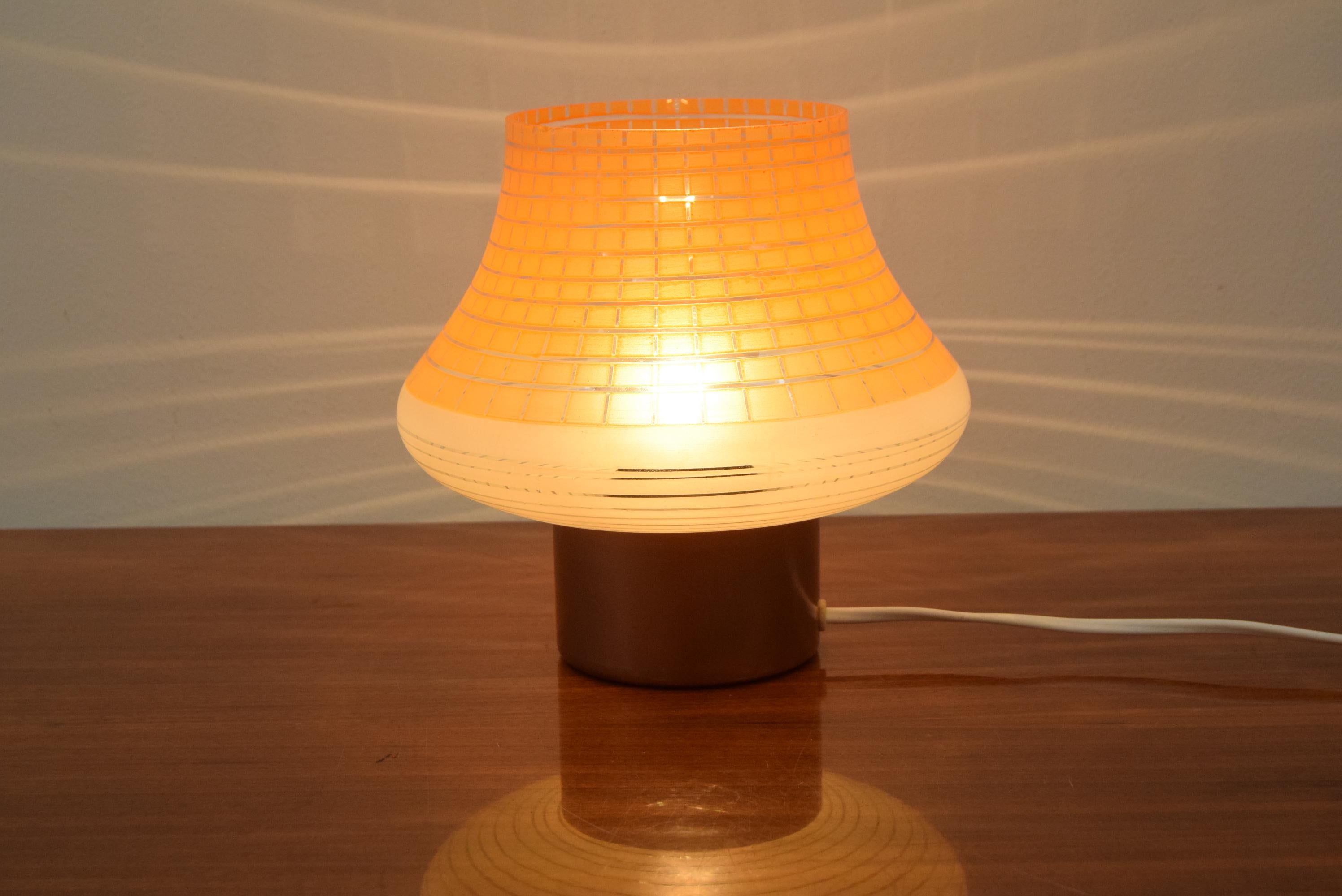 Metal Mid Century Designed Table Lamp Pokrok Žilina, 1960´s