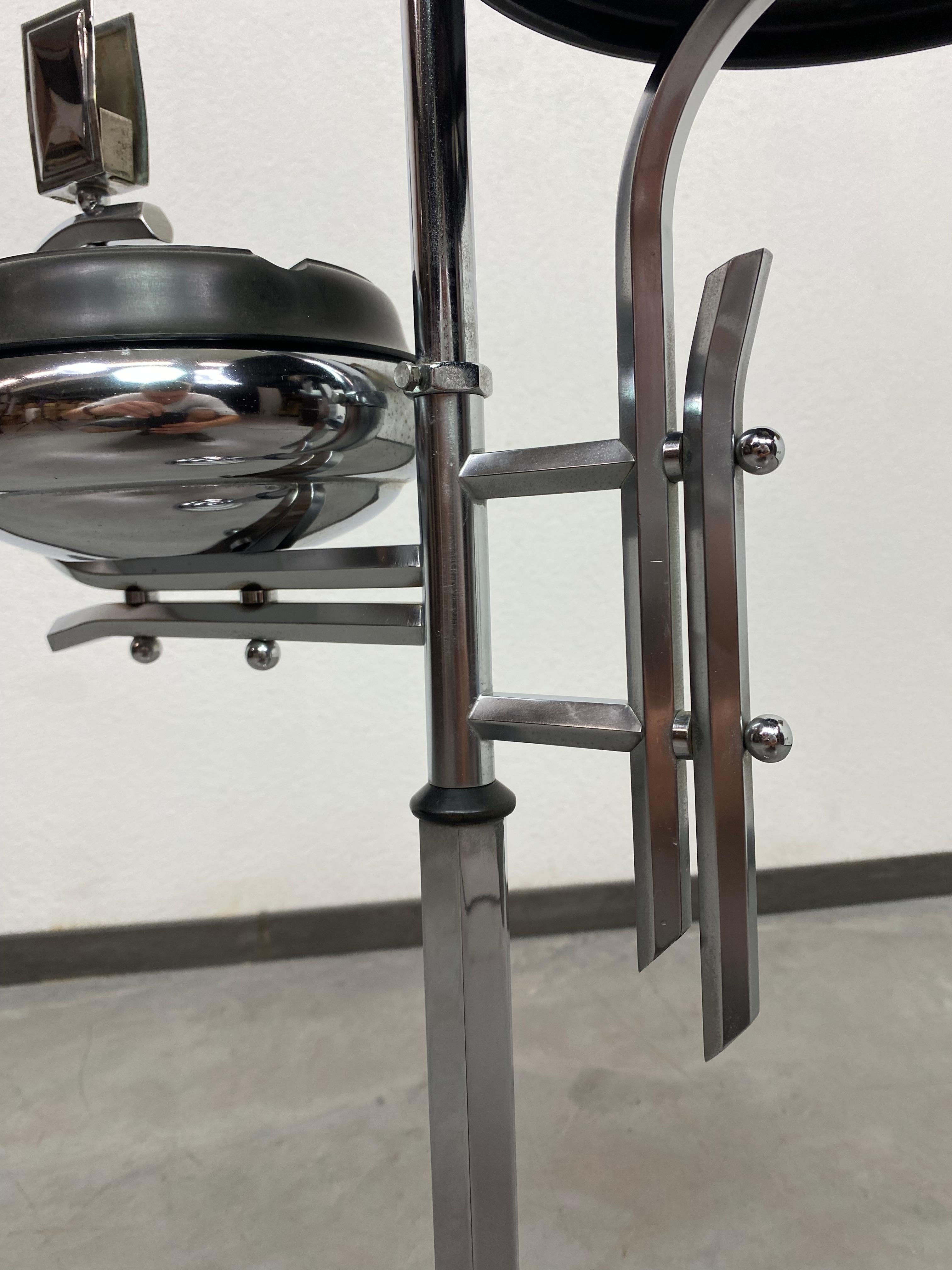 Aluminum Mid-century desin ashtray stand For Sale