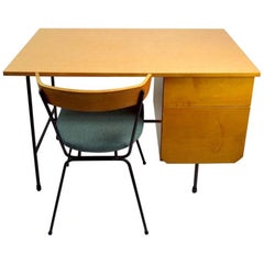 Mid Century Desk and Chair Attributed to Pascoe