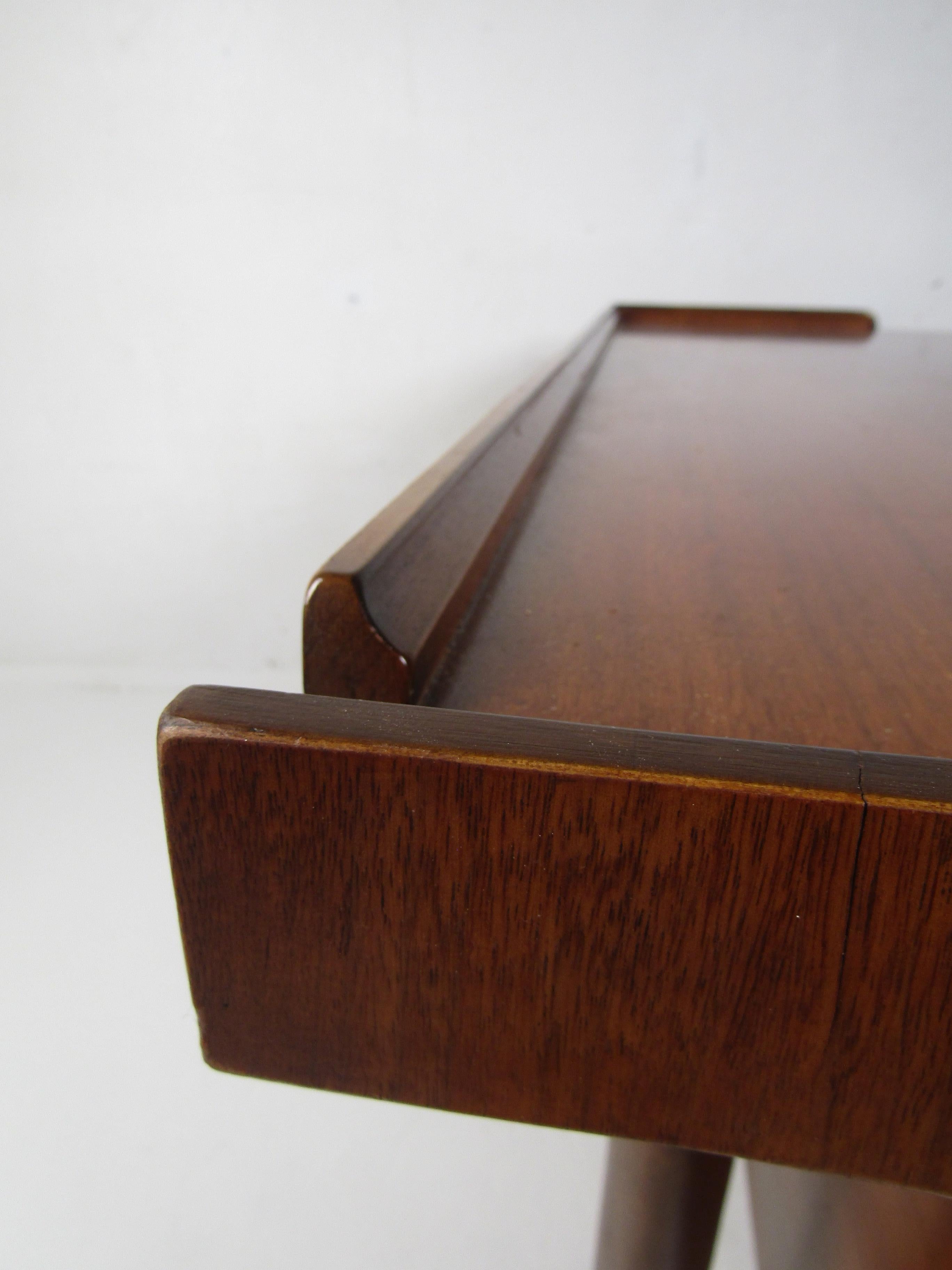 Walnut Midcentury Desk and Chair by Hooker Furniture