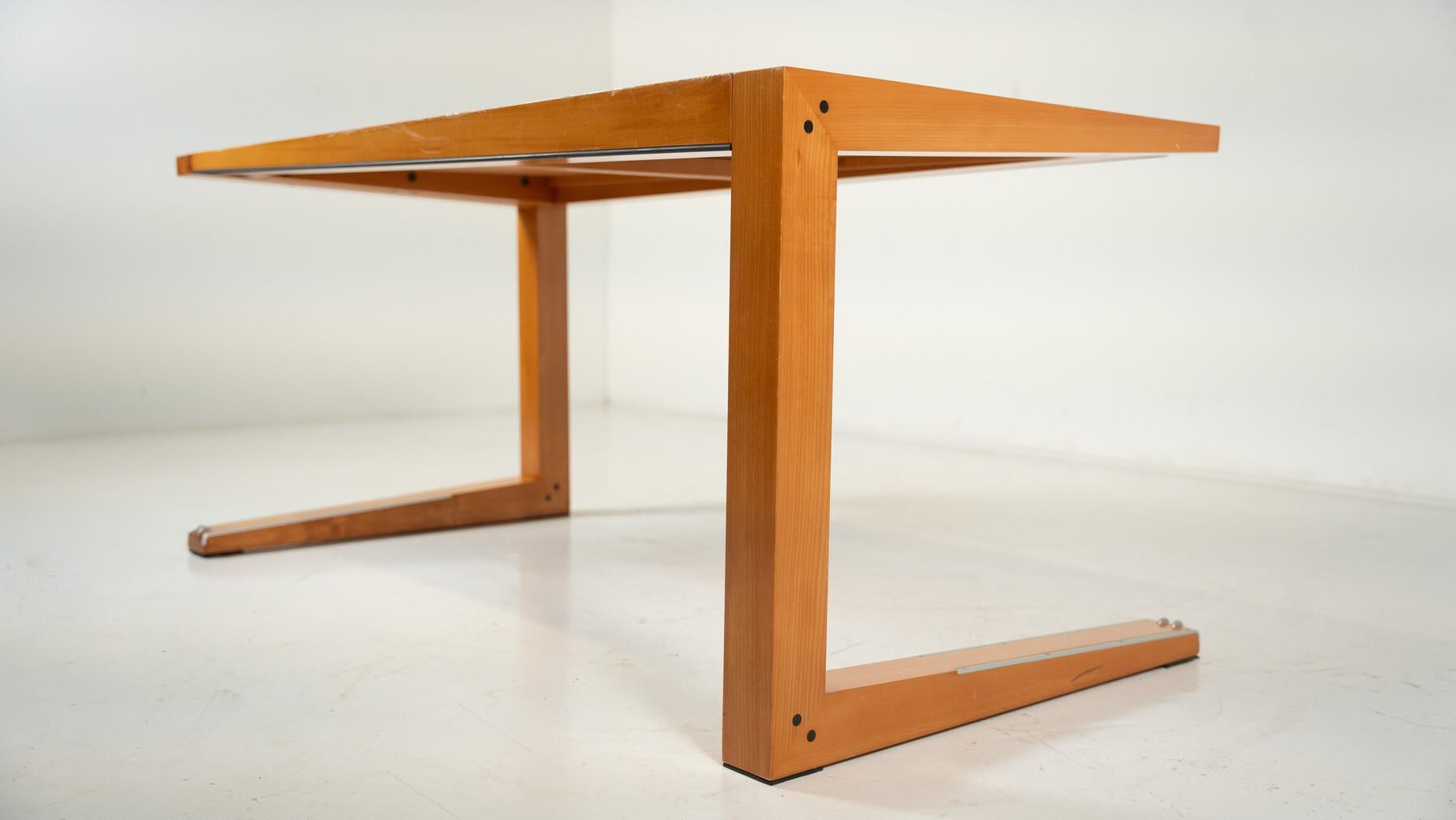 Mid-Century moderno Scrivania e sedia abbinata di Massimo Scolari per Giorgetti, Italia1990 in vendita