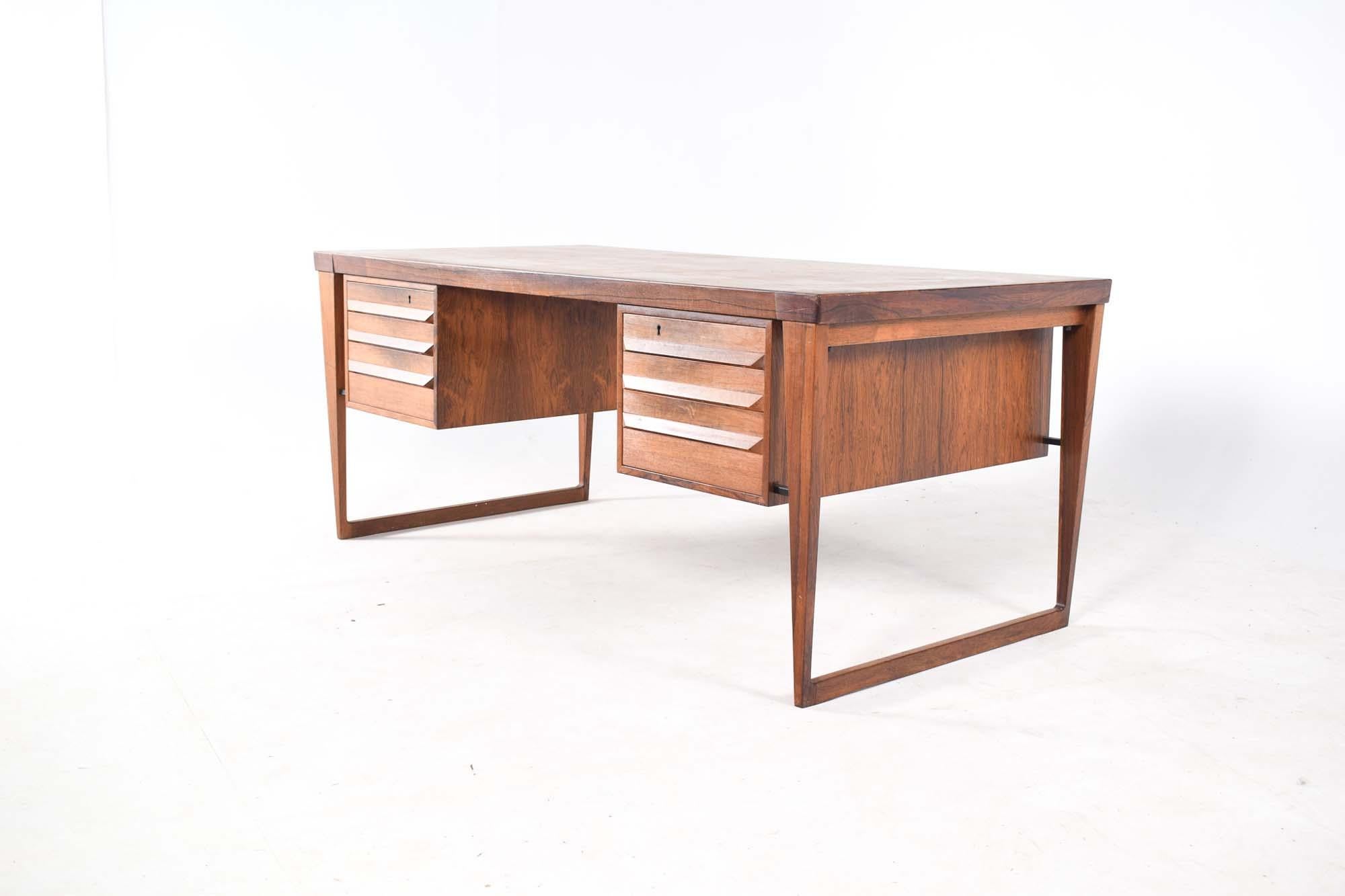 Mid-Century Modern Bureau du milieu du siècle par Kai Kristiansen pour Feldballe Møbelfabrik, années 1950 en vente