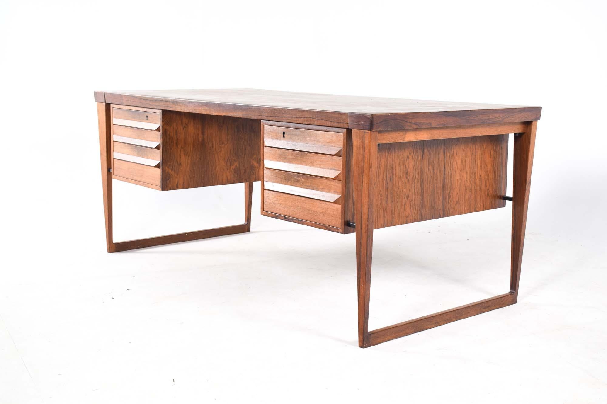 Danish Midcentury Desk by Kai Kristiansen for Feldballe Møbelfabrik, 1950s For Sale
