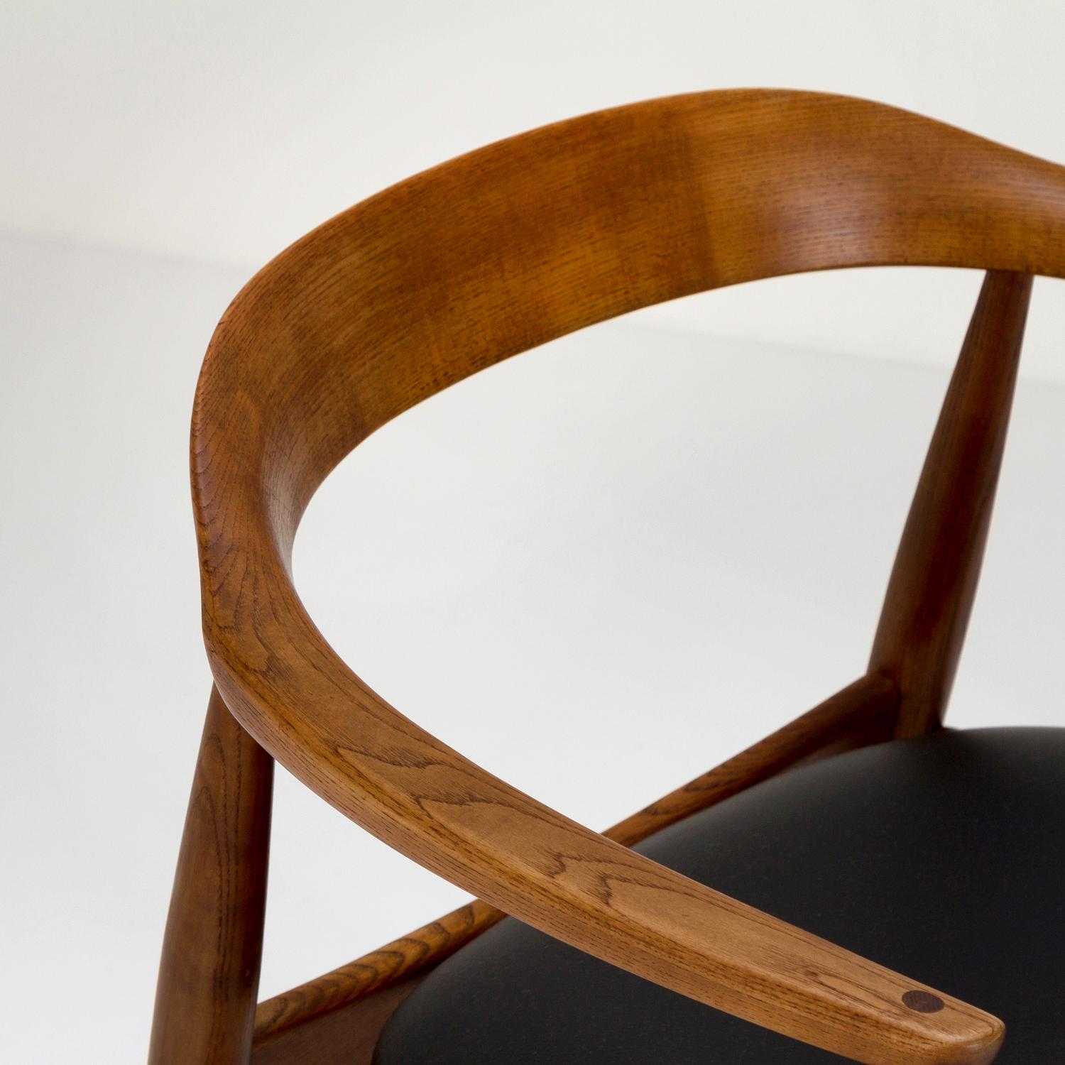 Mid-Century Desk Chair by Illum Wikkelsø, Denmark, 1950s For Sale 8