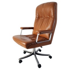 Mid Century Desk Chair P125 by Osvaldo Borsani for Tecno Italy