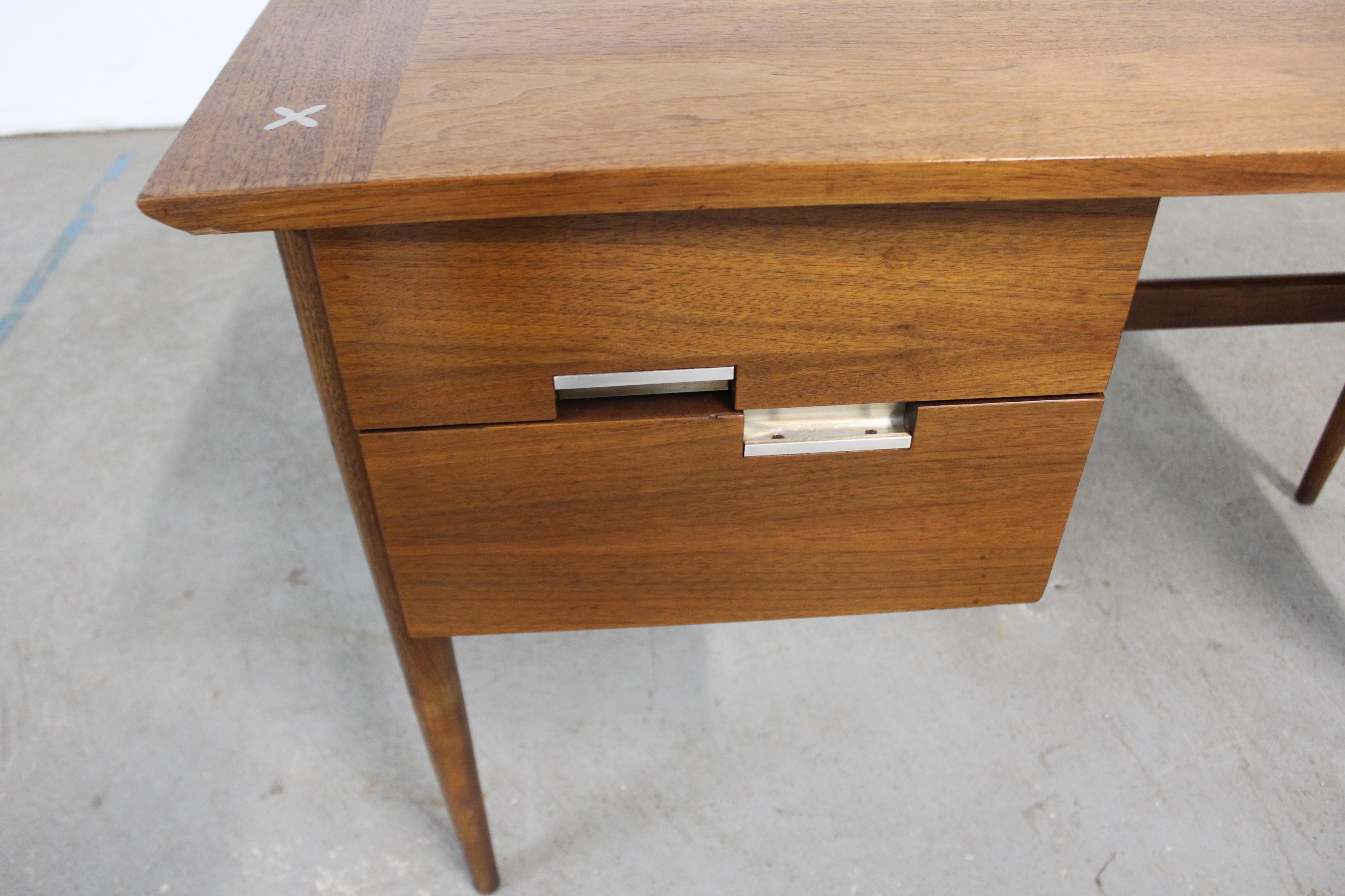 Midcentury Desk Danish Modern Meron Gershun Walnut Drop Side Desk 7