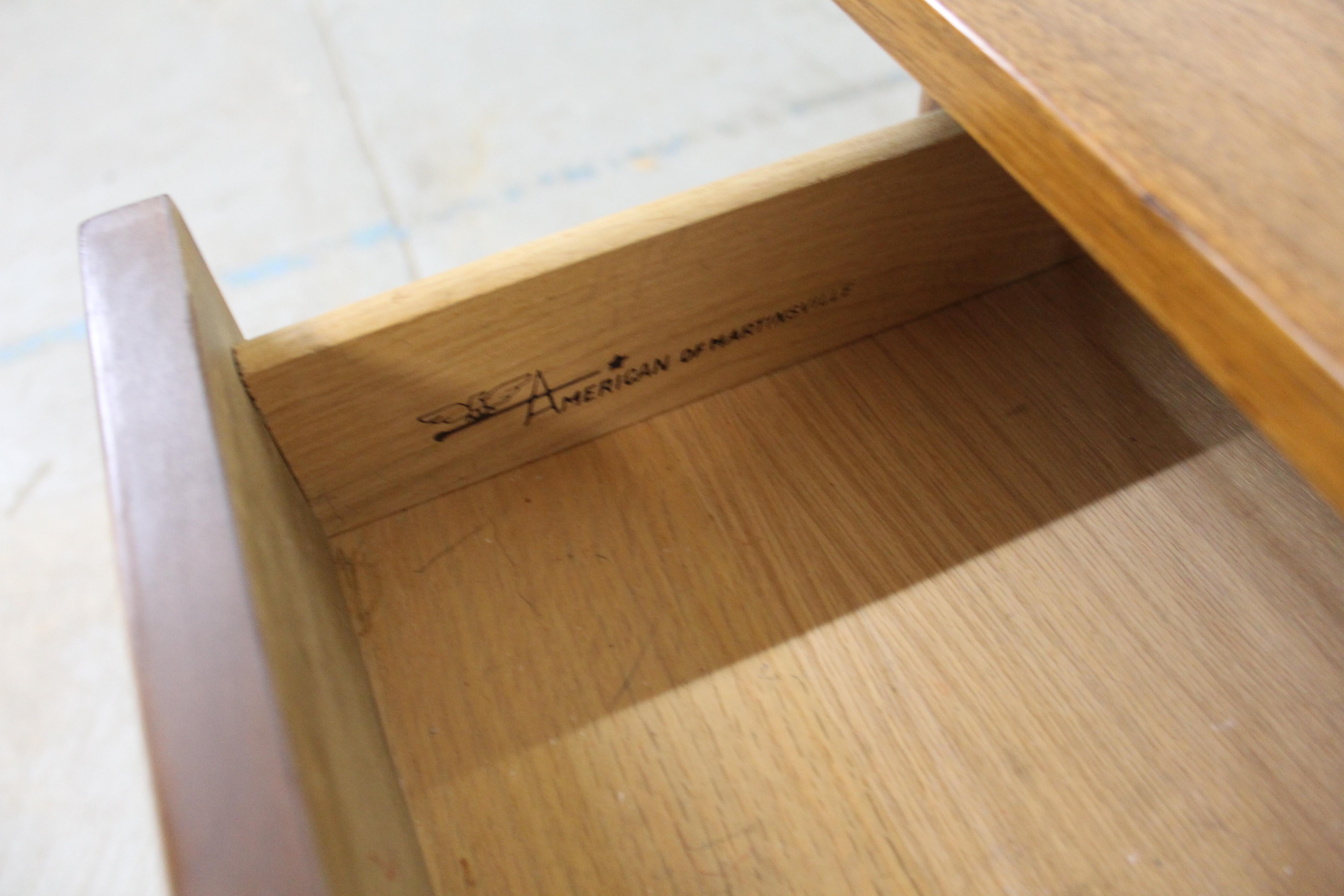 Midcentury Desk Danish Modern Meron Gershun Walnut Drop Side Desk at ...