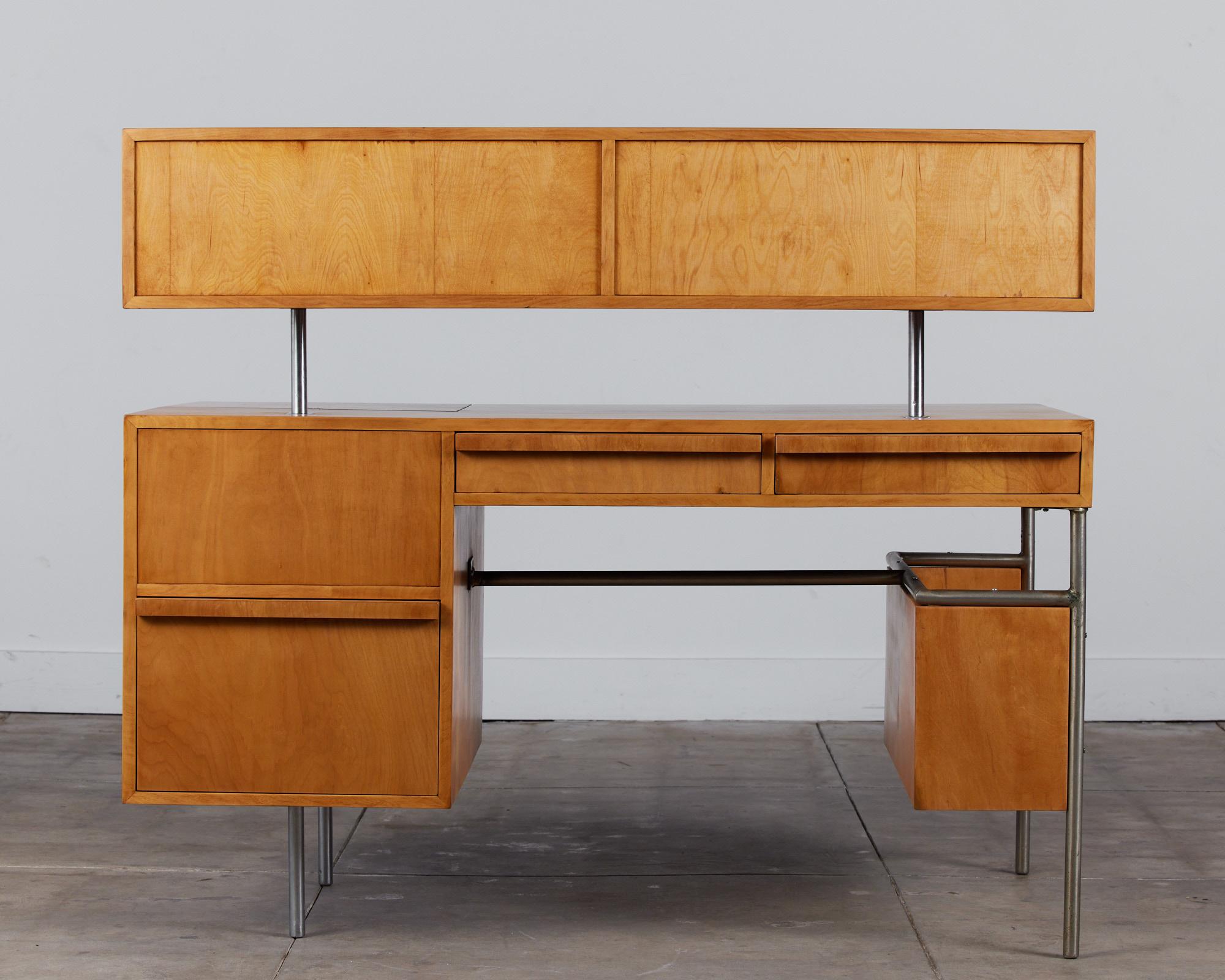 Steel Mid-Century Desk in the Style of Luther Conover