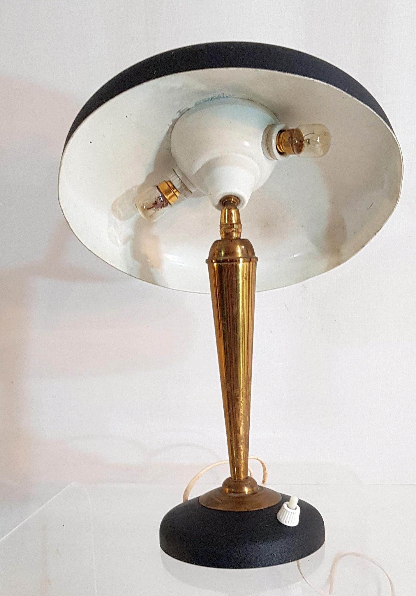 Aluminum Mid Century Desk Lamp Attributed to Stilnovo